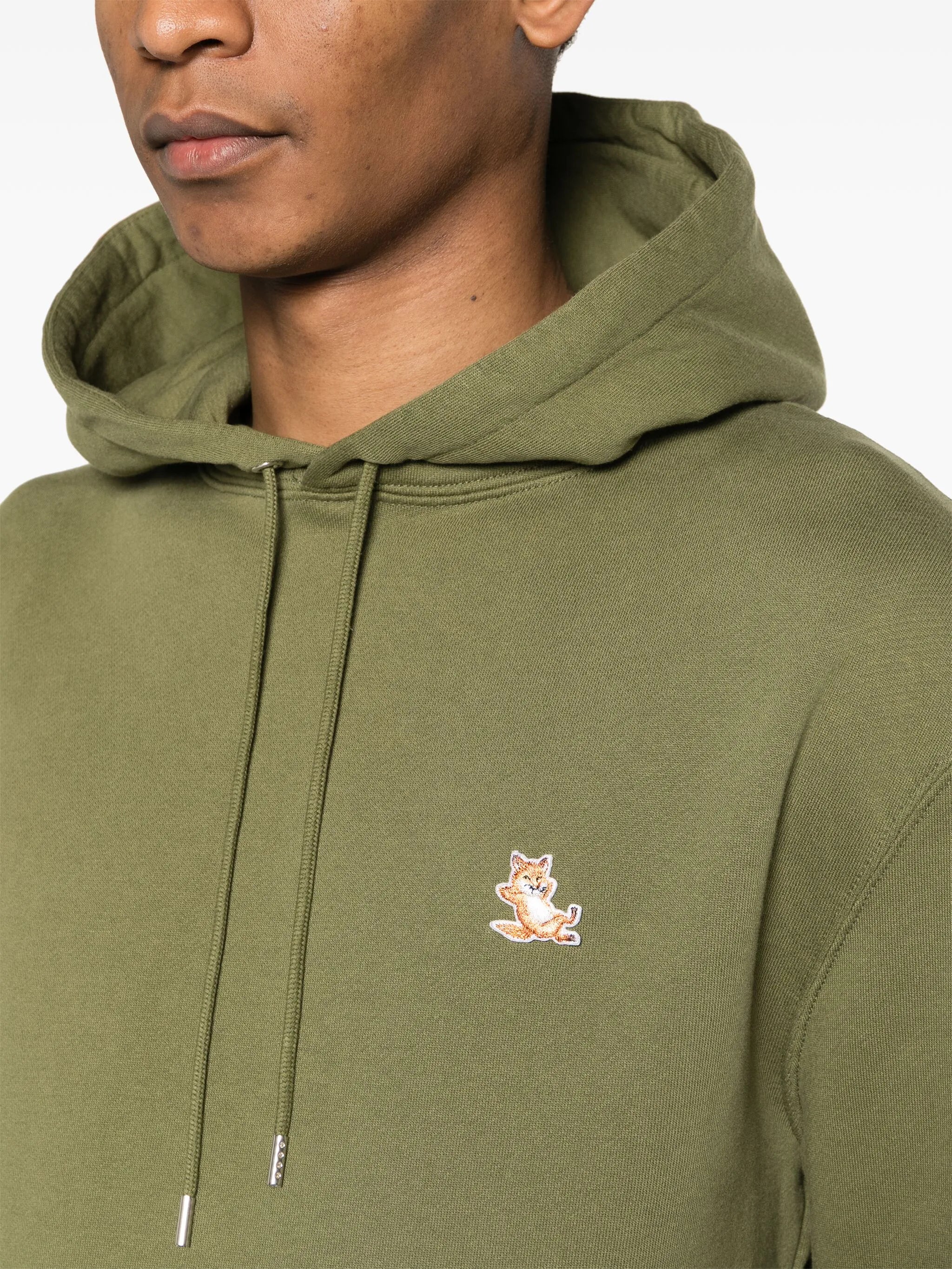 Chillax Fox-patch cotton hoodie