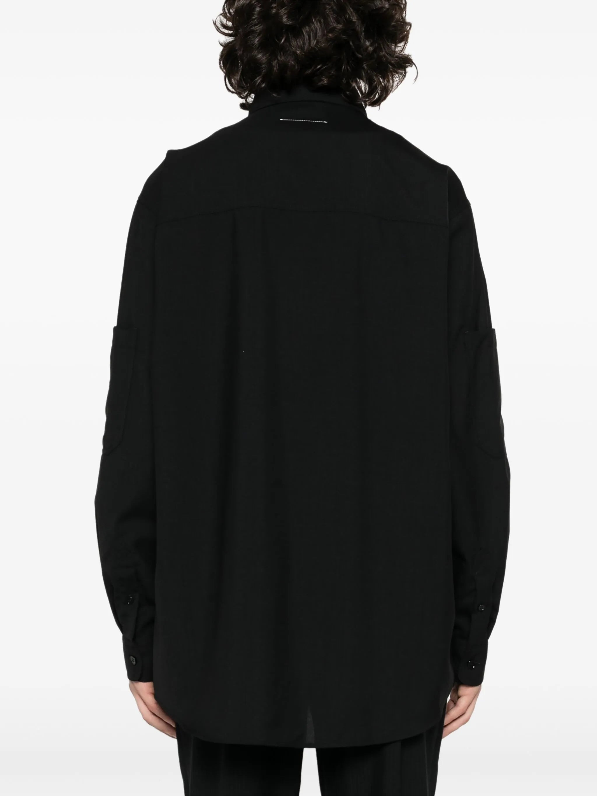 multi-pockets wool shirt