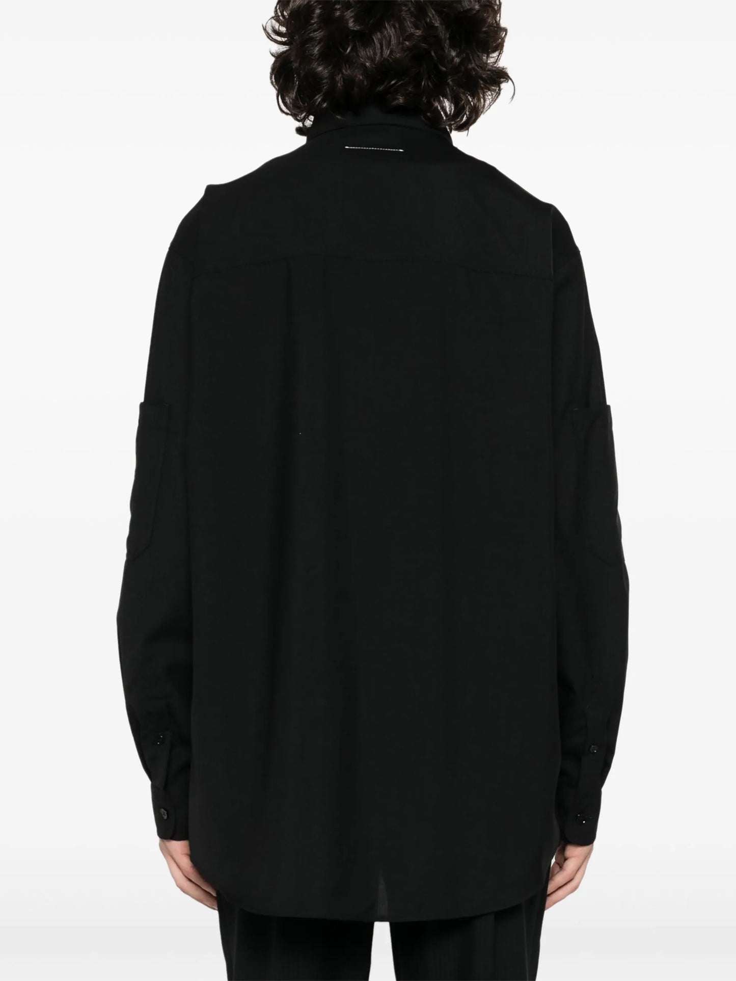 multi-pockets wool shirt