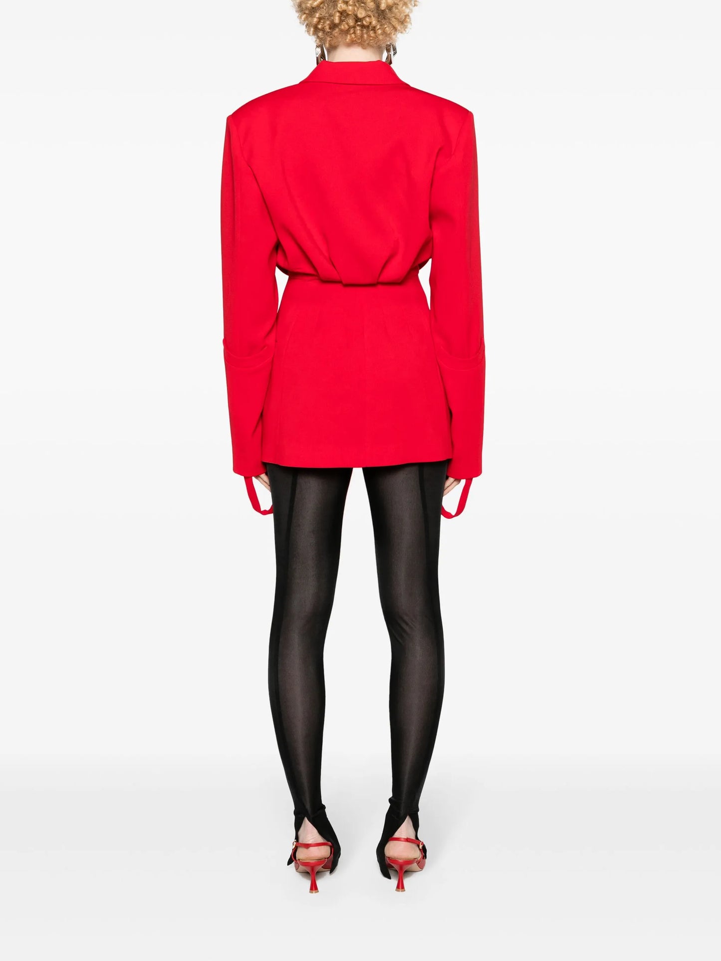 peak-lapels single-breasted blazer