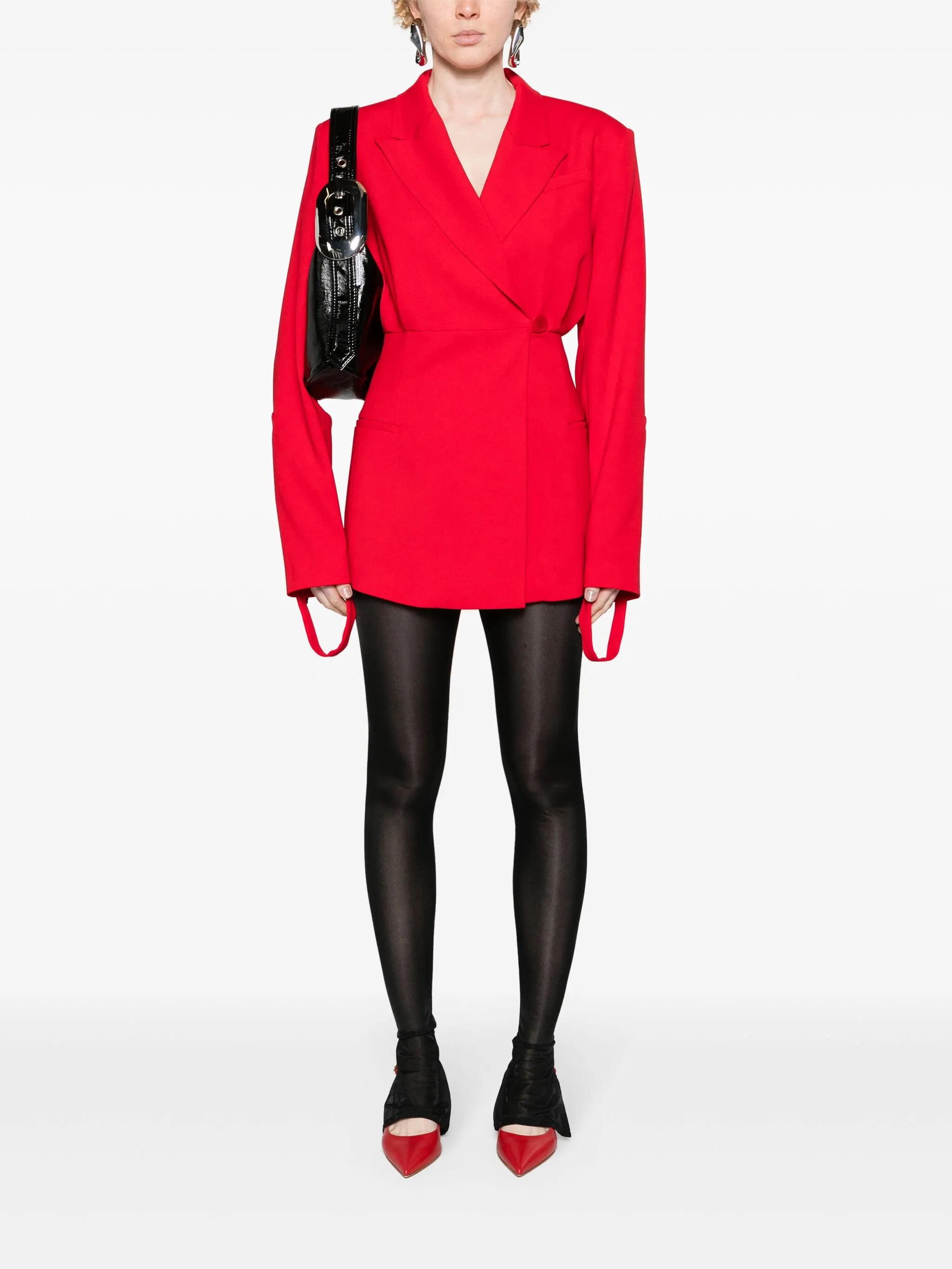 peak-lapels single-breasted blazer