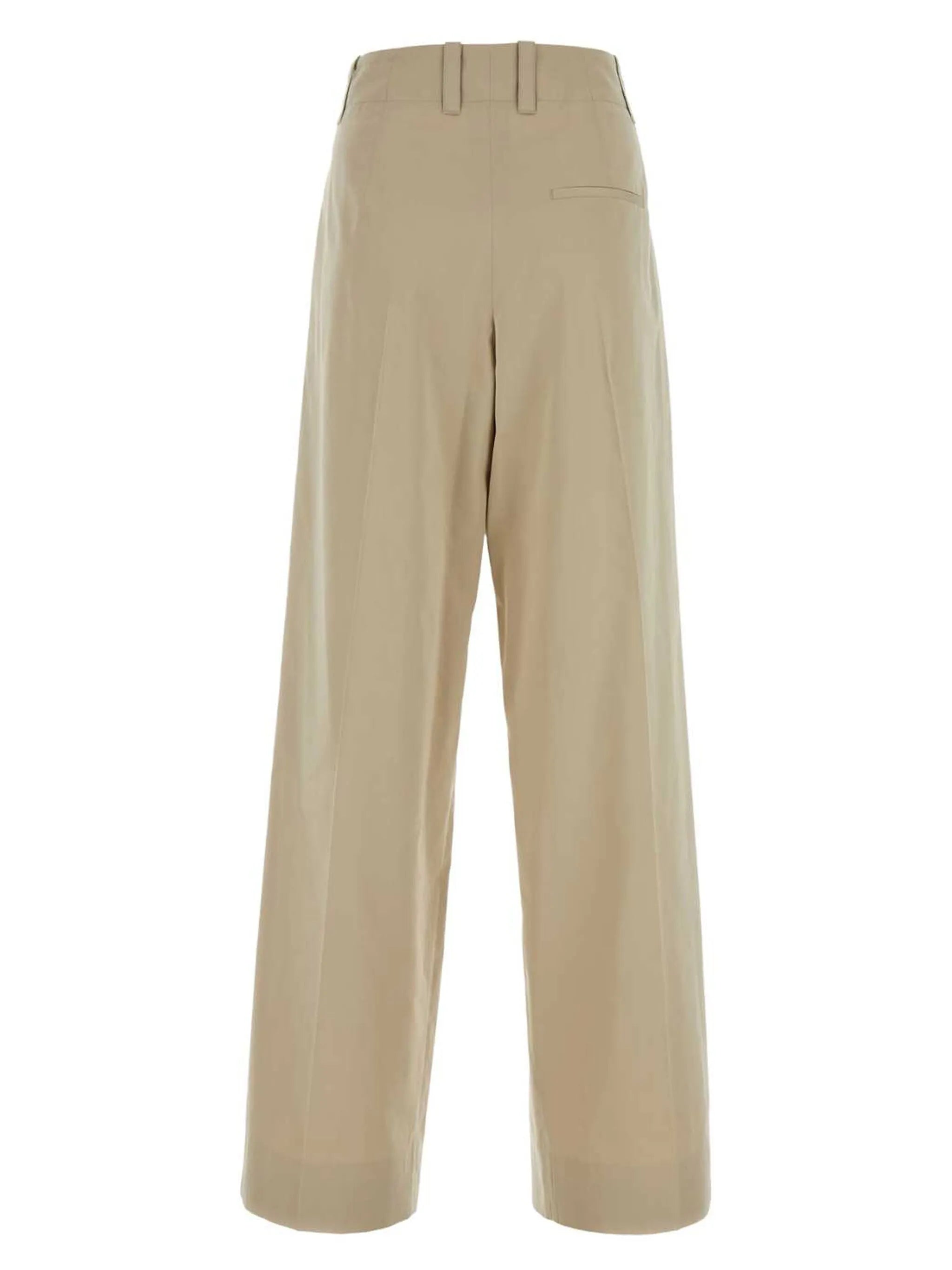 straight-leg gabardine trousers