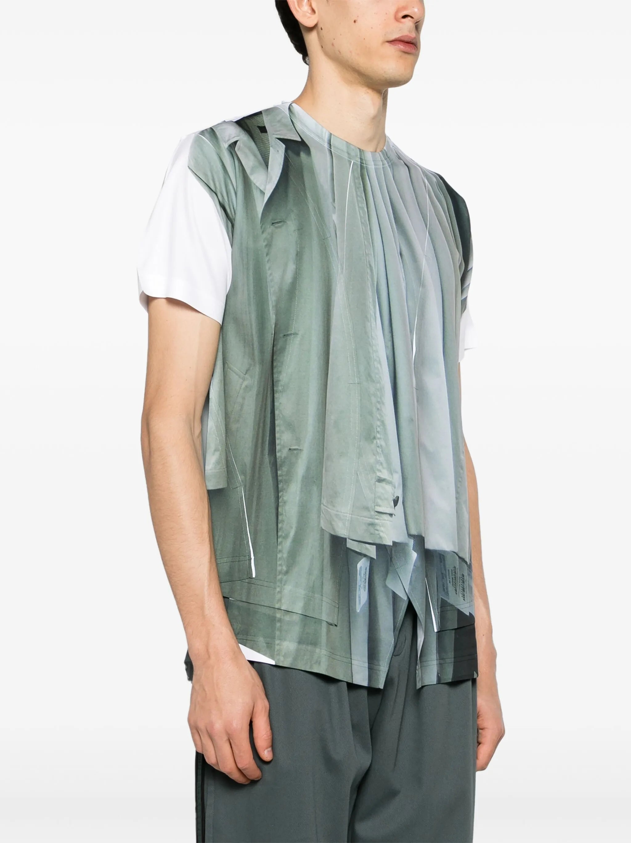 trompe l'oeil-print T-shirt