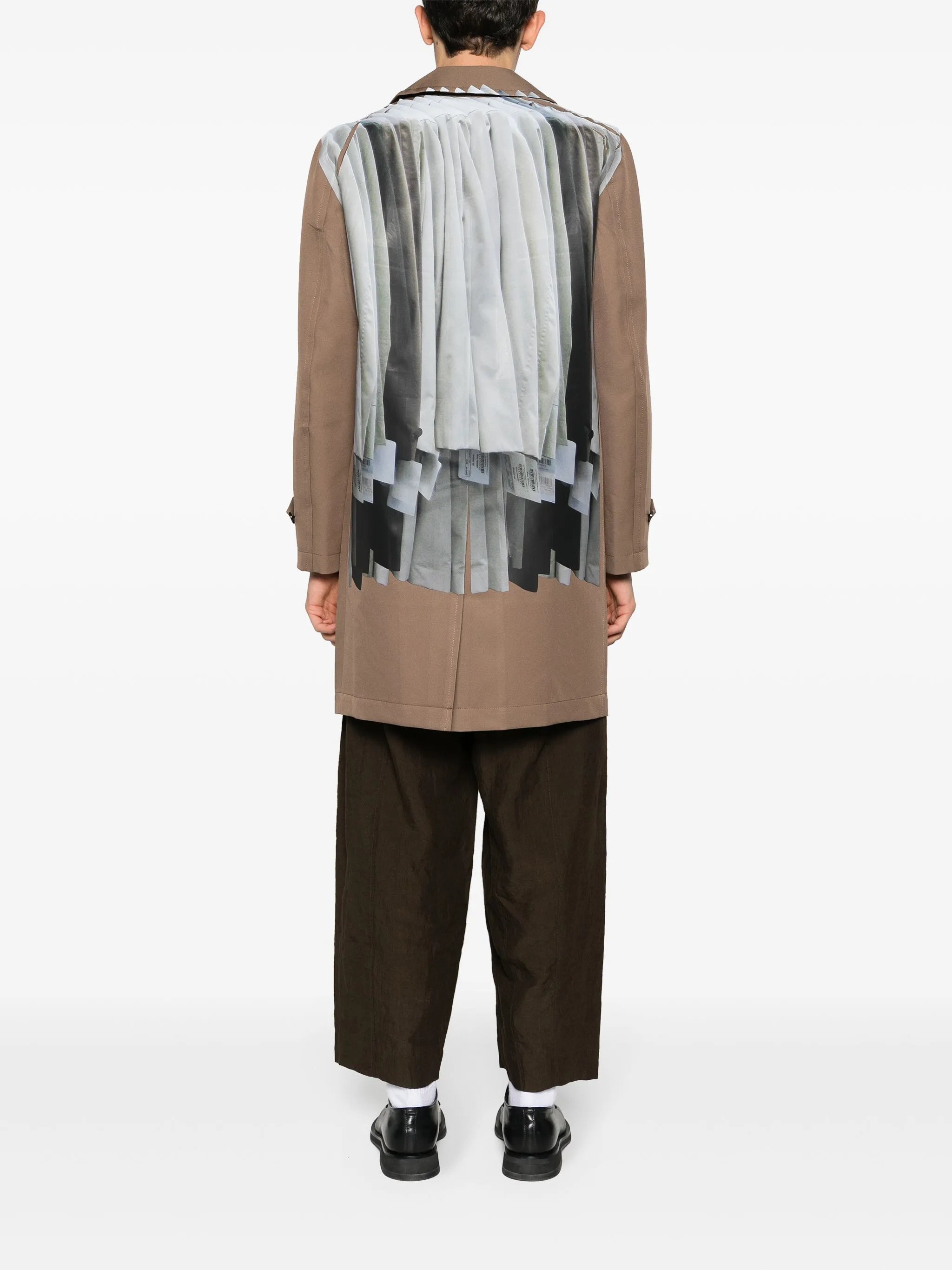 Trompe L'oeil single-breasted trenchcoat