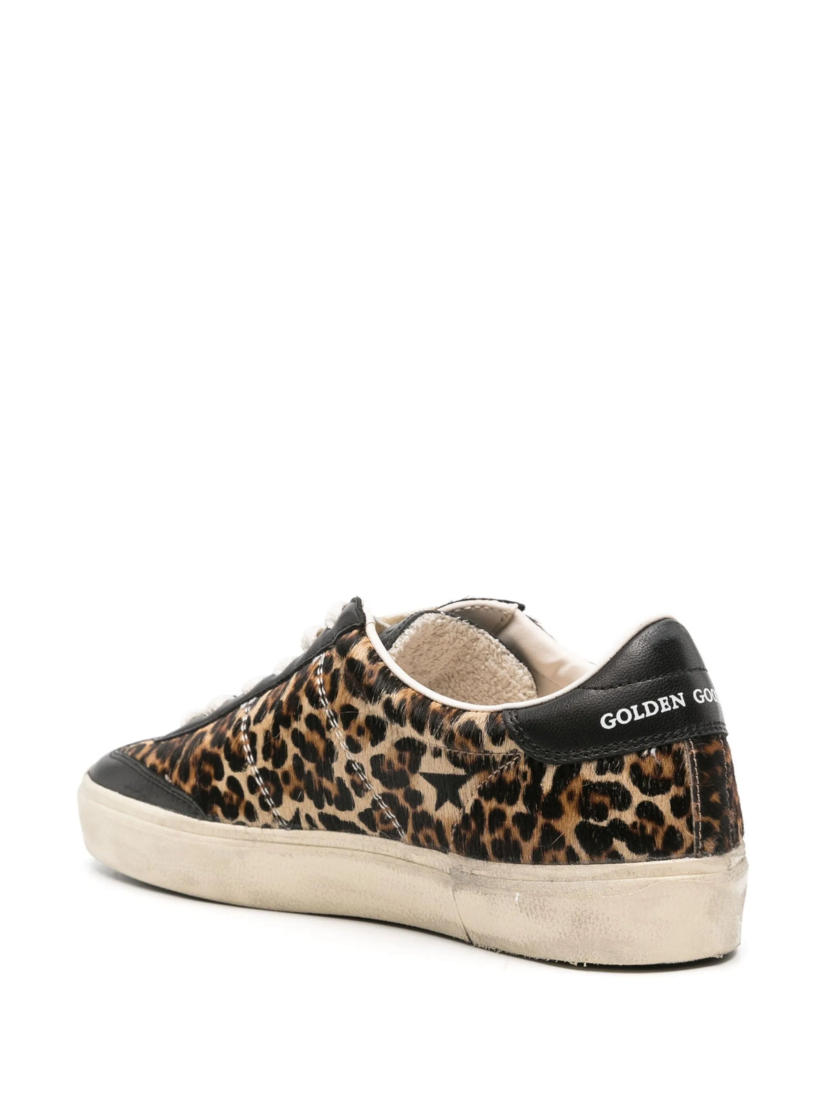 Soul Star in leopard-print pony skin with black nappa leather heels tab and inserts