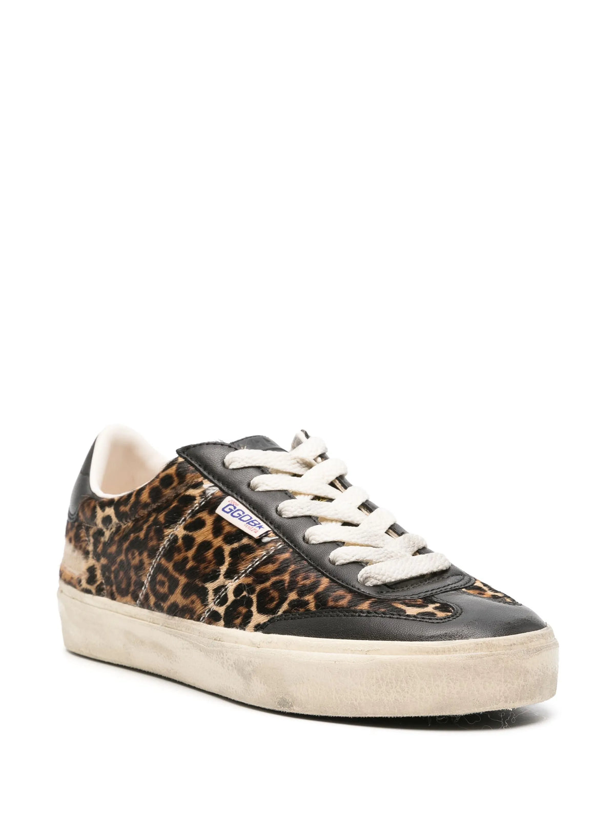 Soul Star in leopard-print pony skin with black nappa leather heels tab and inserts