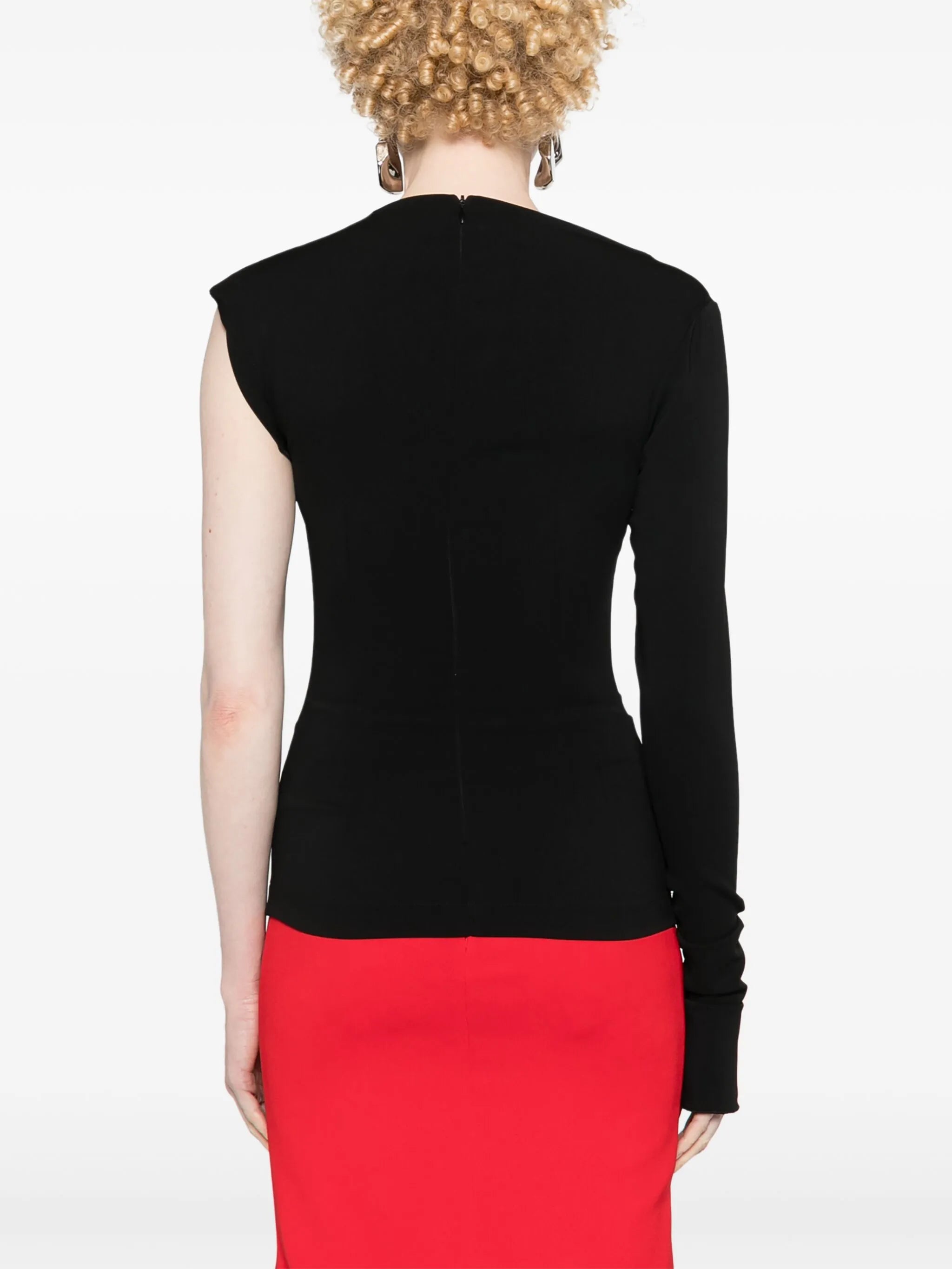 one-shoulder cady blouse