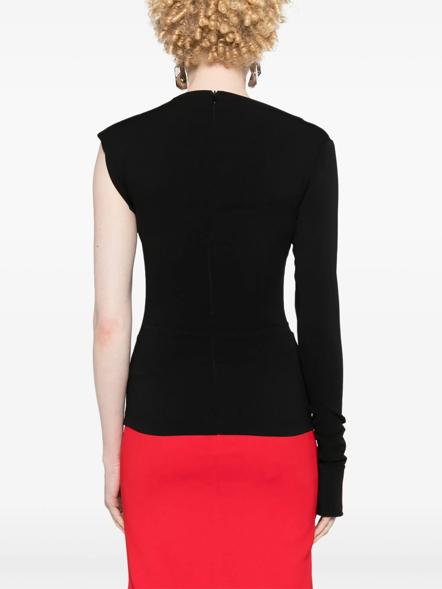 one-shoulder cady blouse