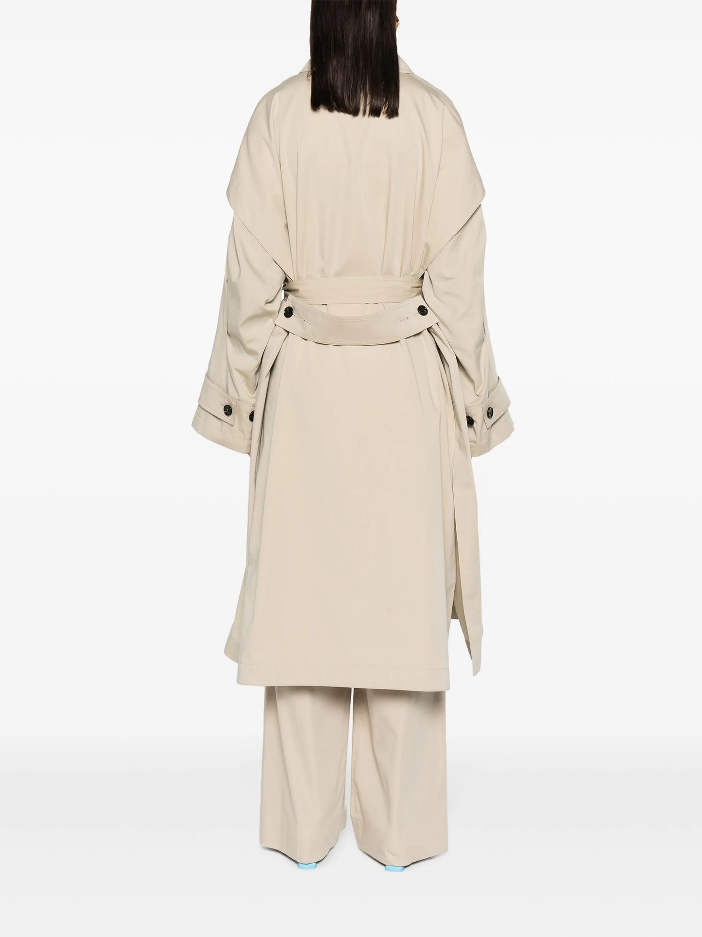 gabardine cape trenchcoat