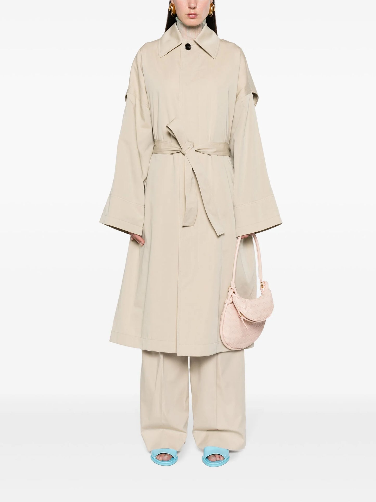 gabardine cape trenchcoat