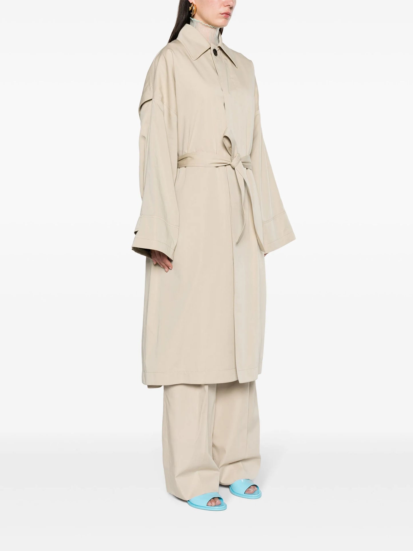 gabardine cape trenchcoat