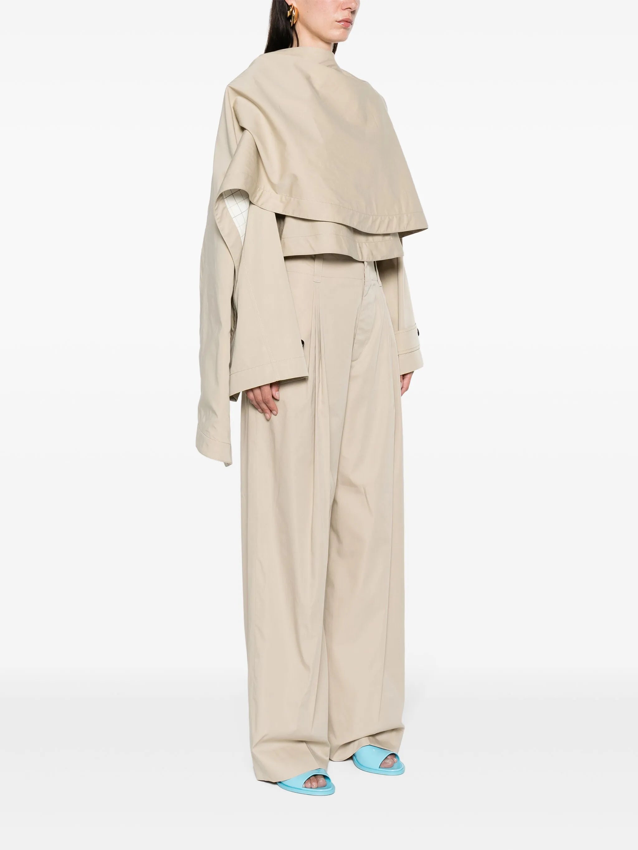 wrap gabardine cape