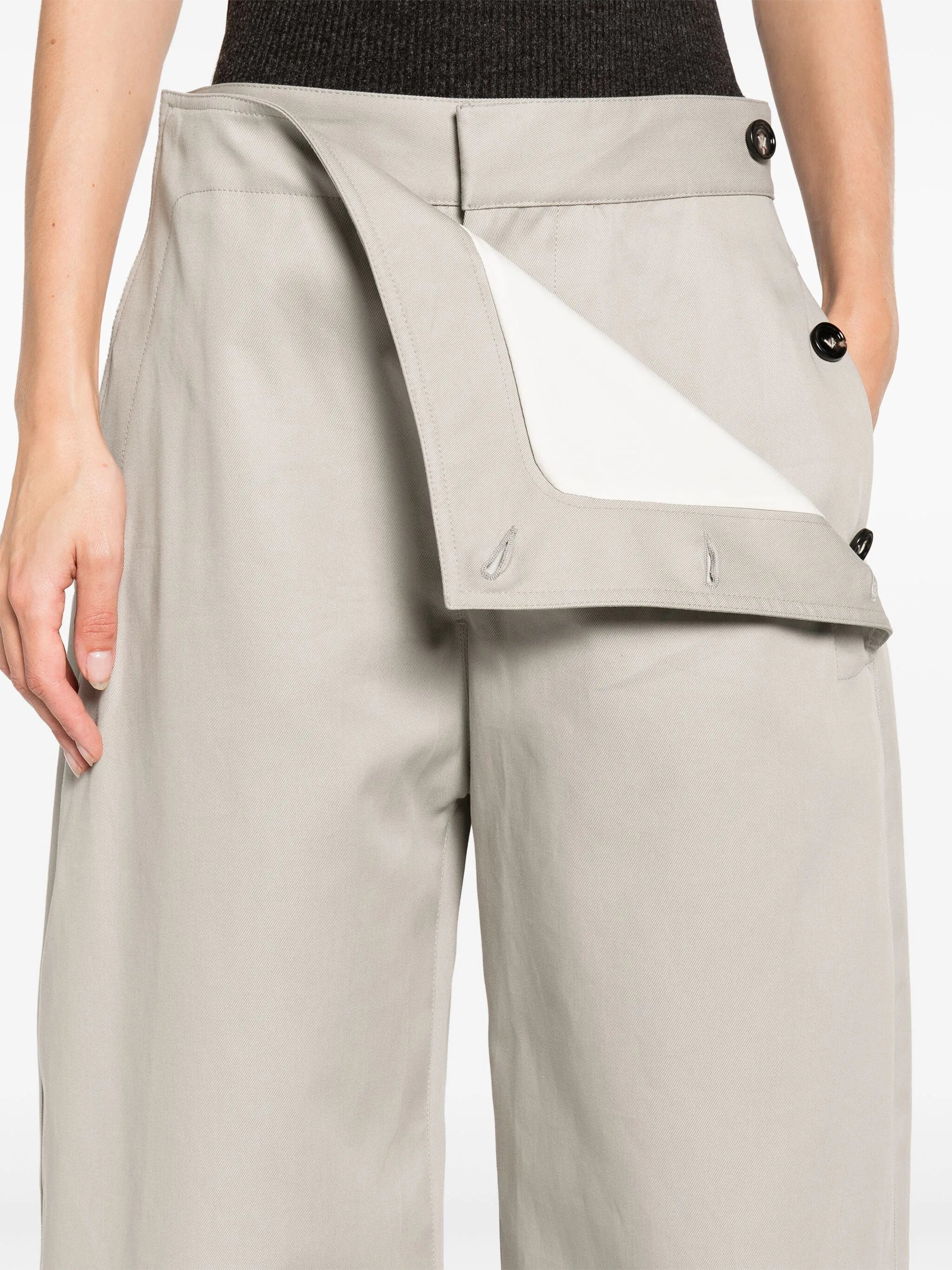 Sailor mid-rise wide-leg trousers