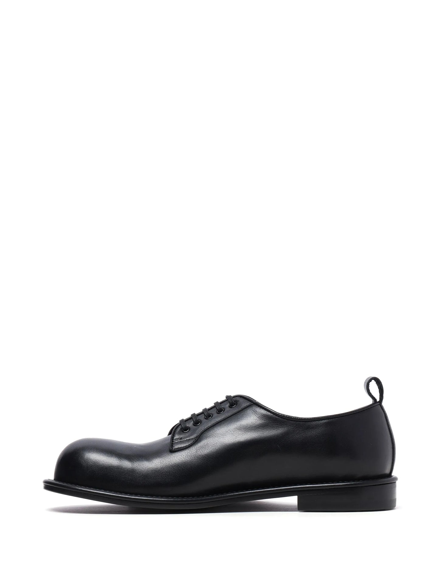 asymmetric leather Derby shoes