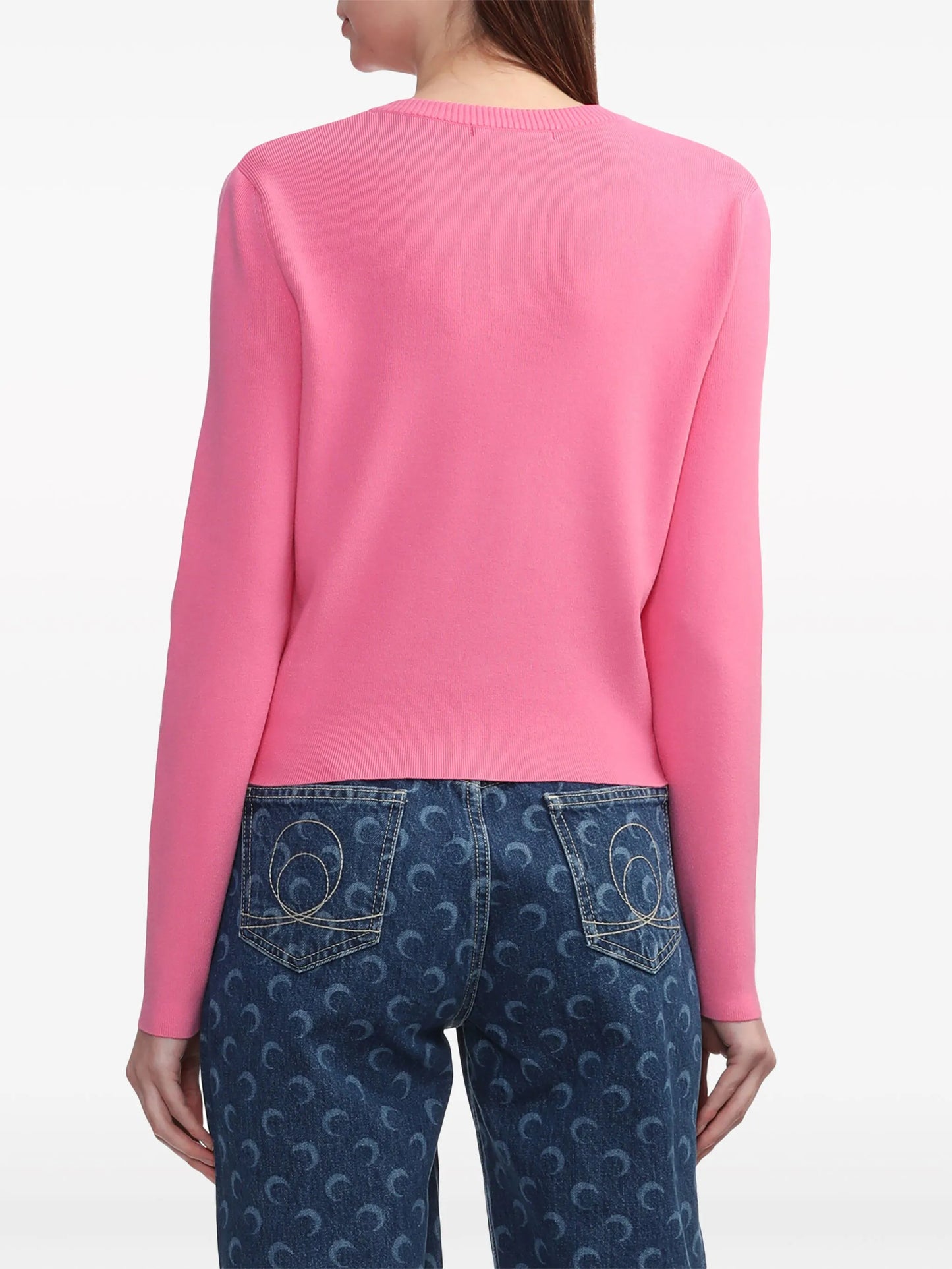 logo-embroidered cardigan