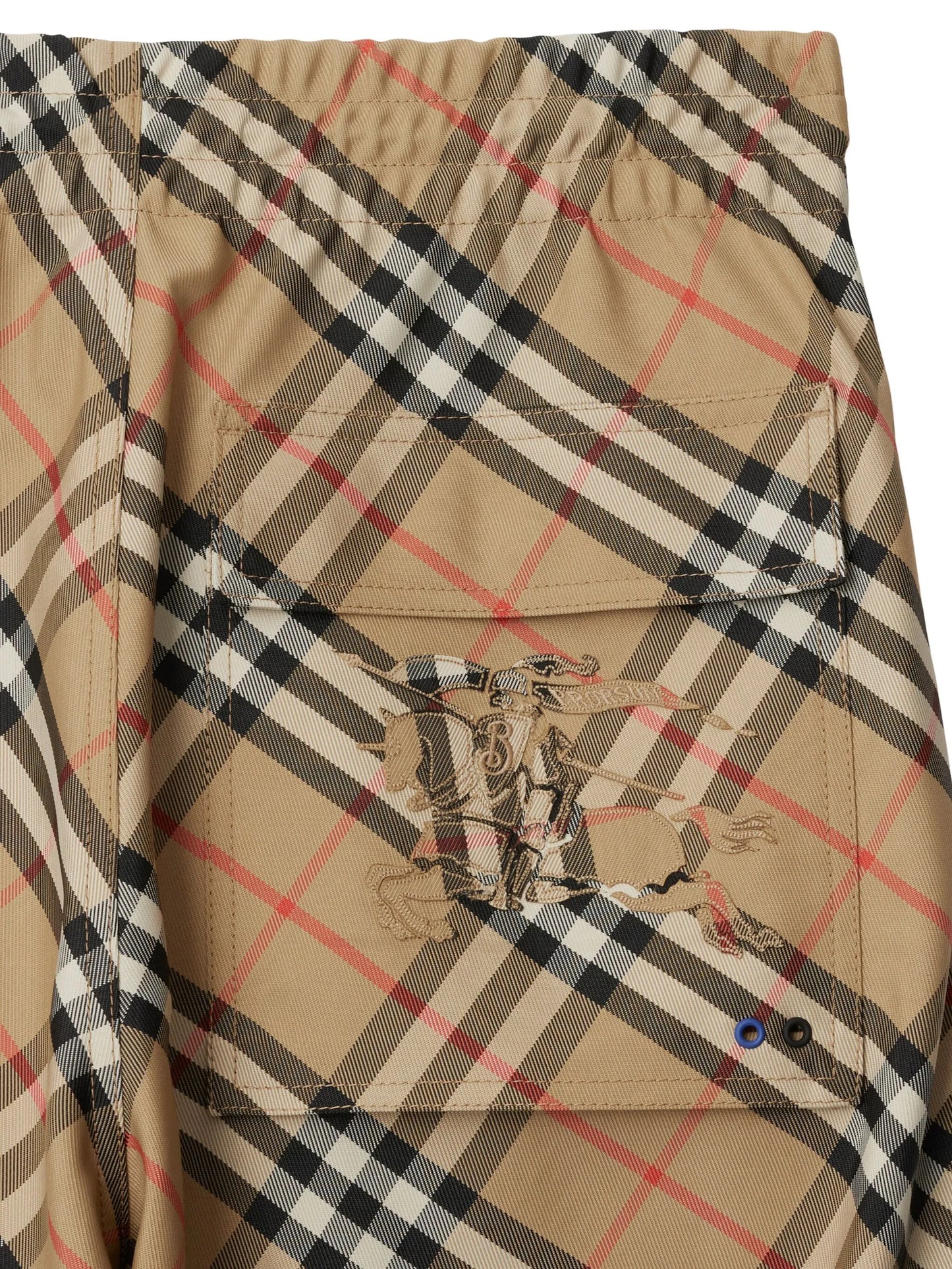 checked straight-leg trousers
