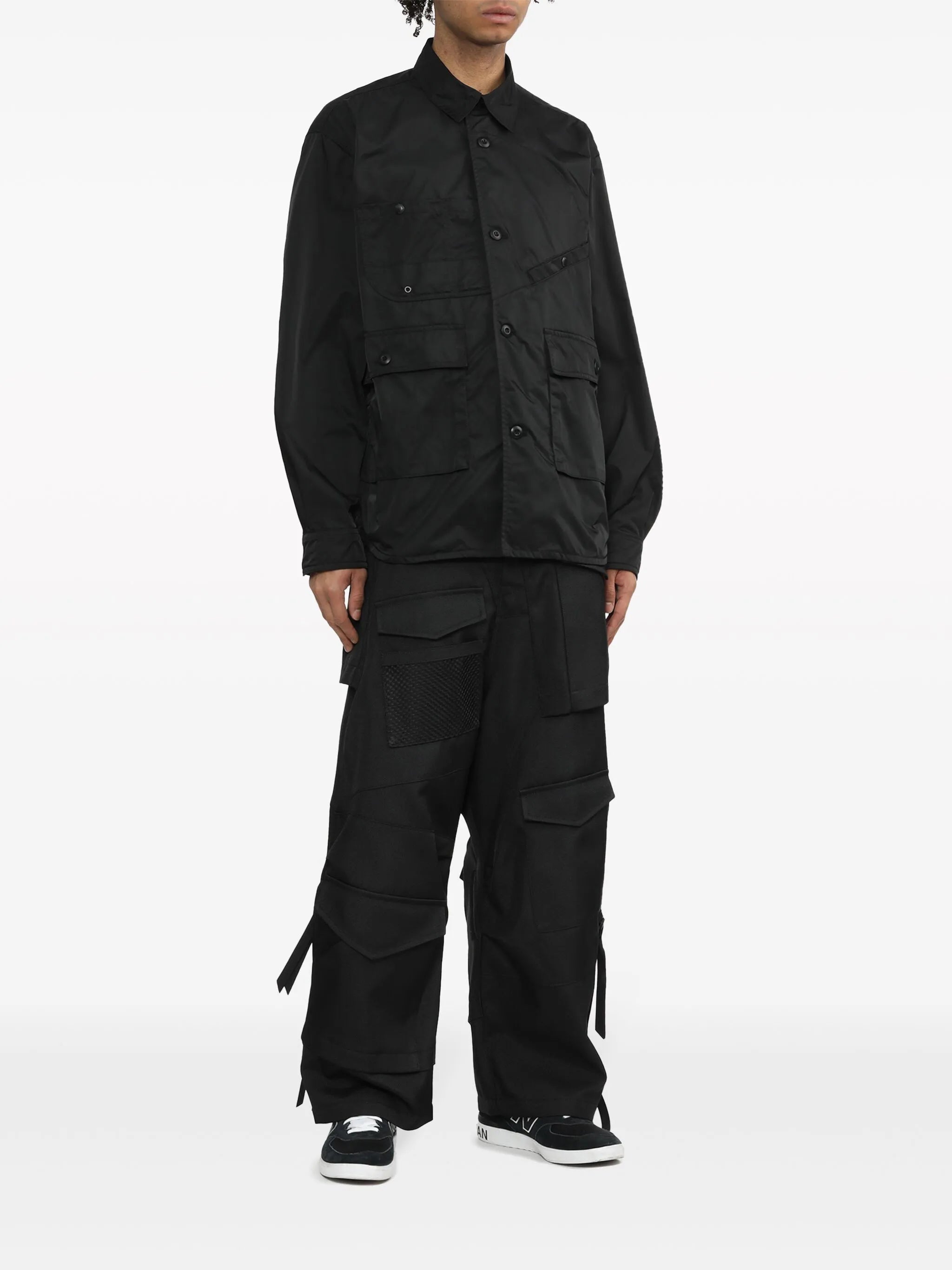 asymmetric pocket-detail shirt