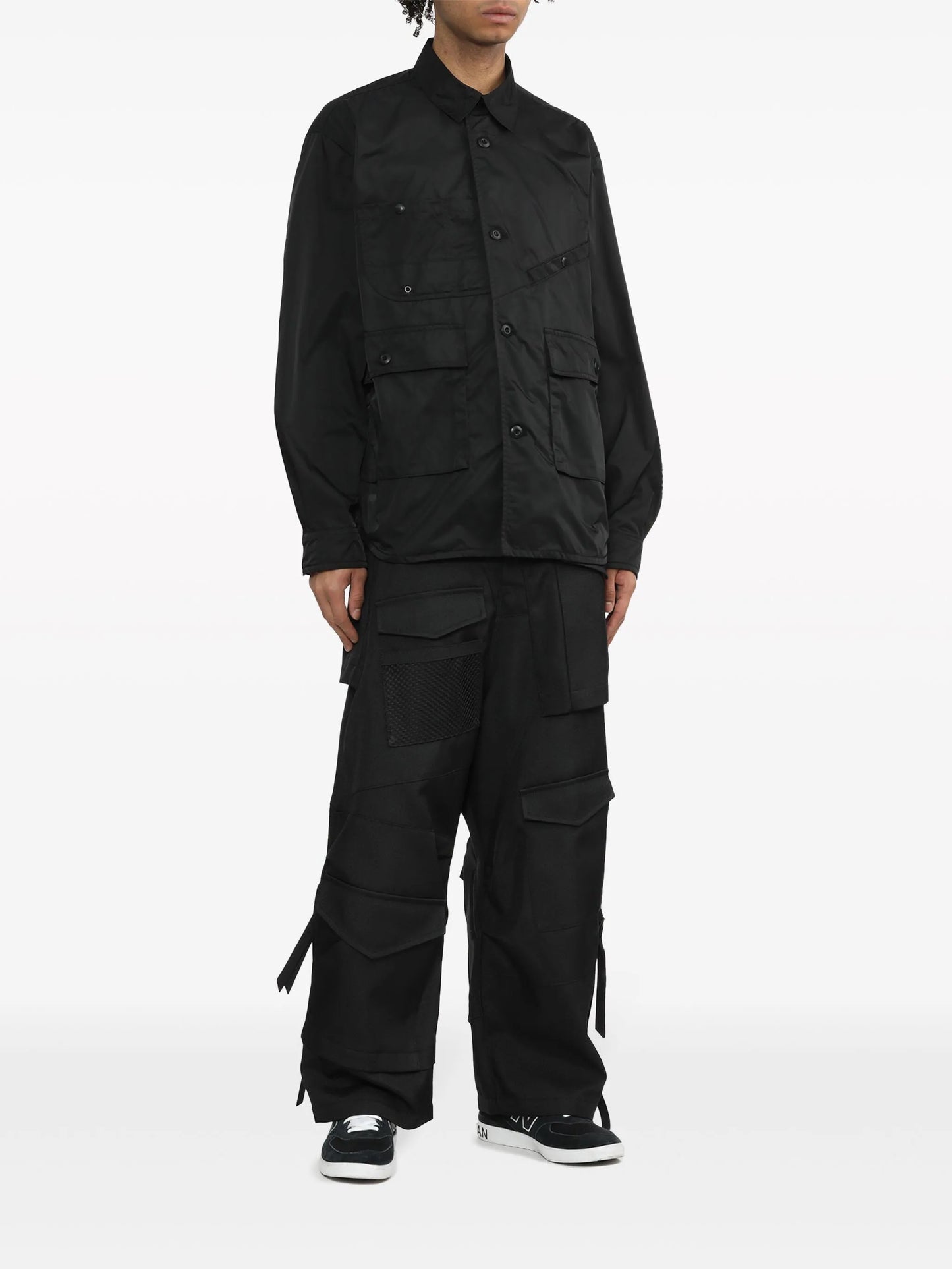 asymmetric pocket-detail shirt