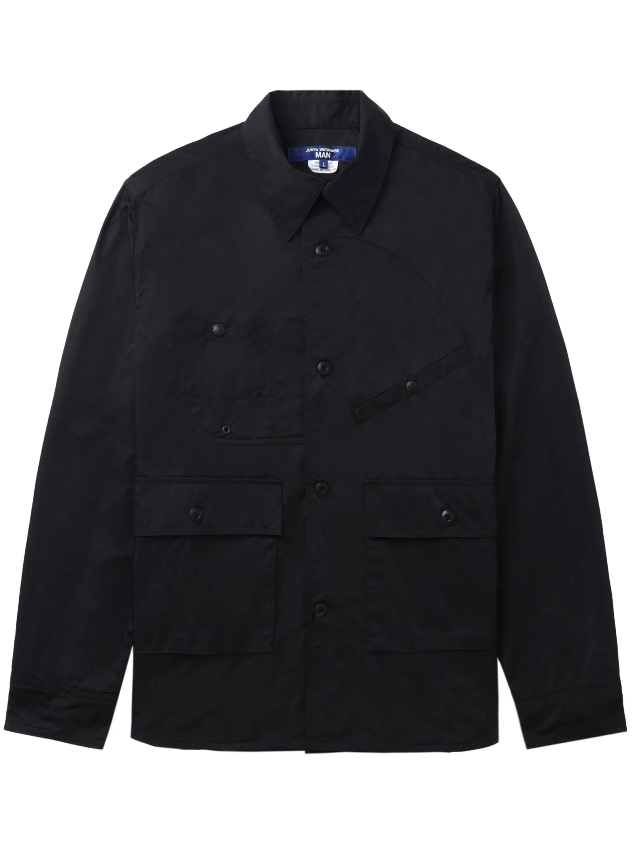 asymmetric pocket-detail shirt