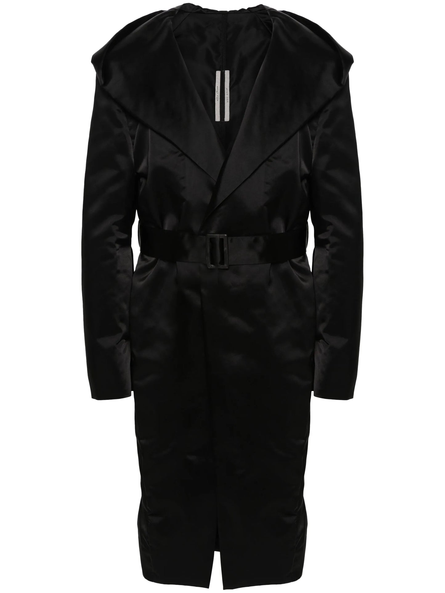 Slim belted hooded coat