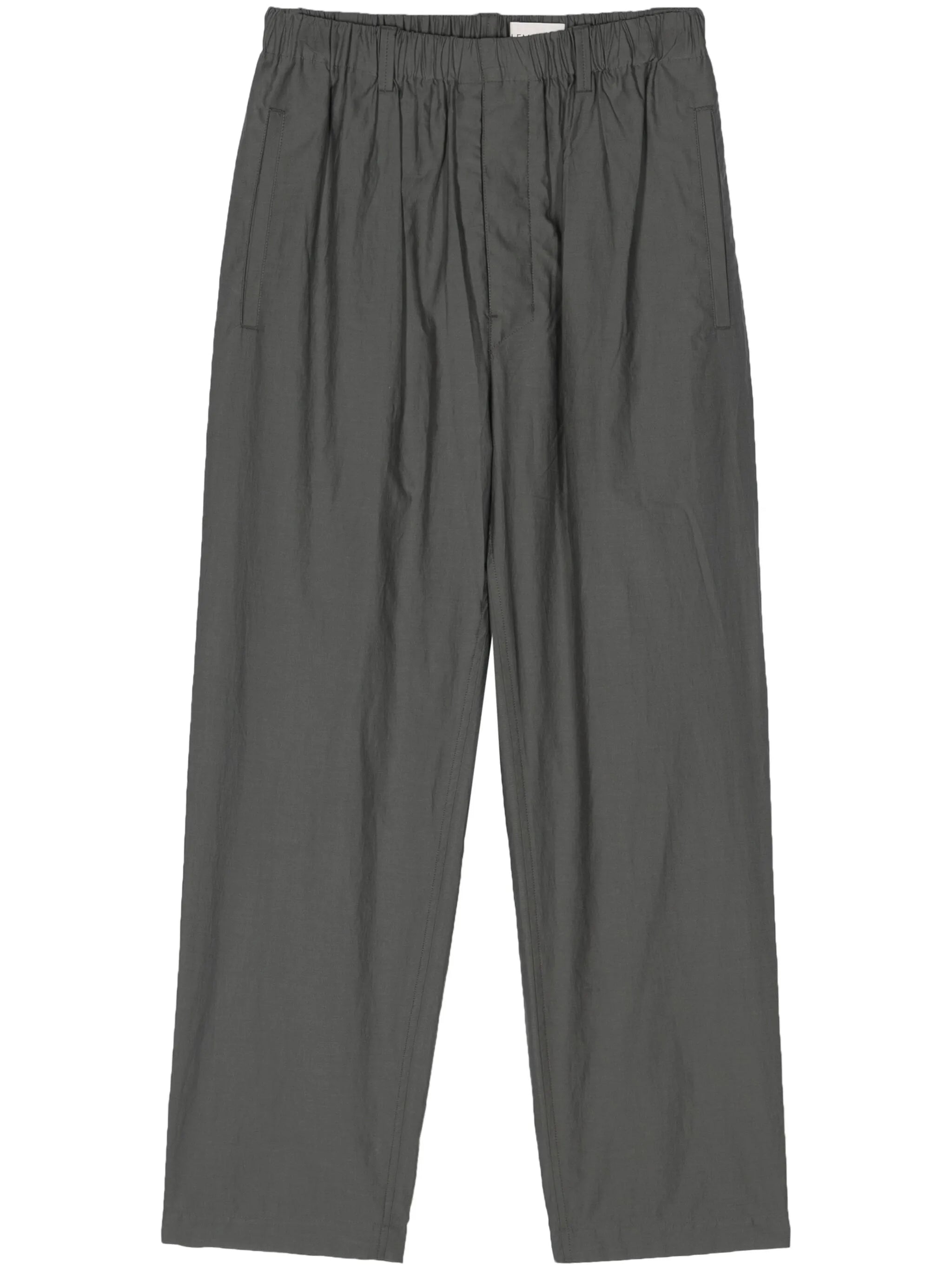 straight-leg poplin trousers