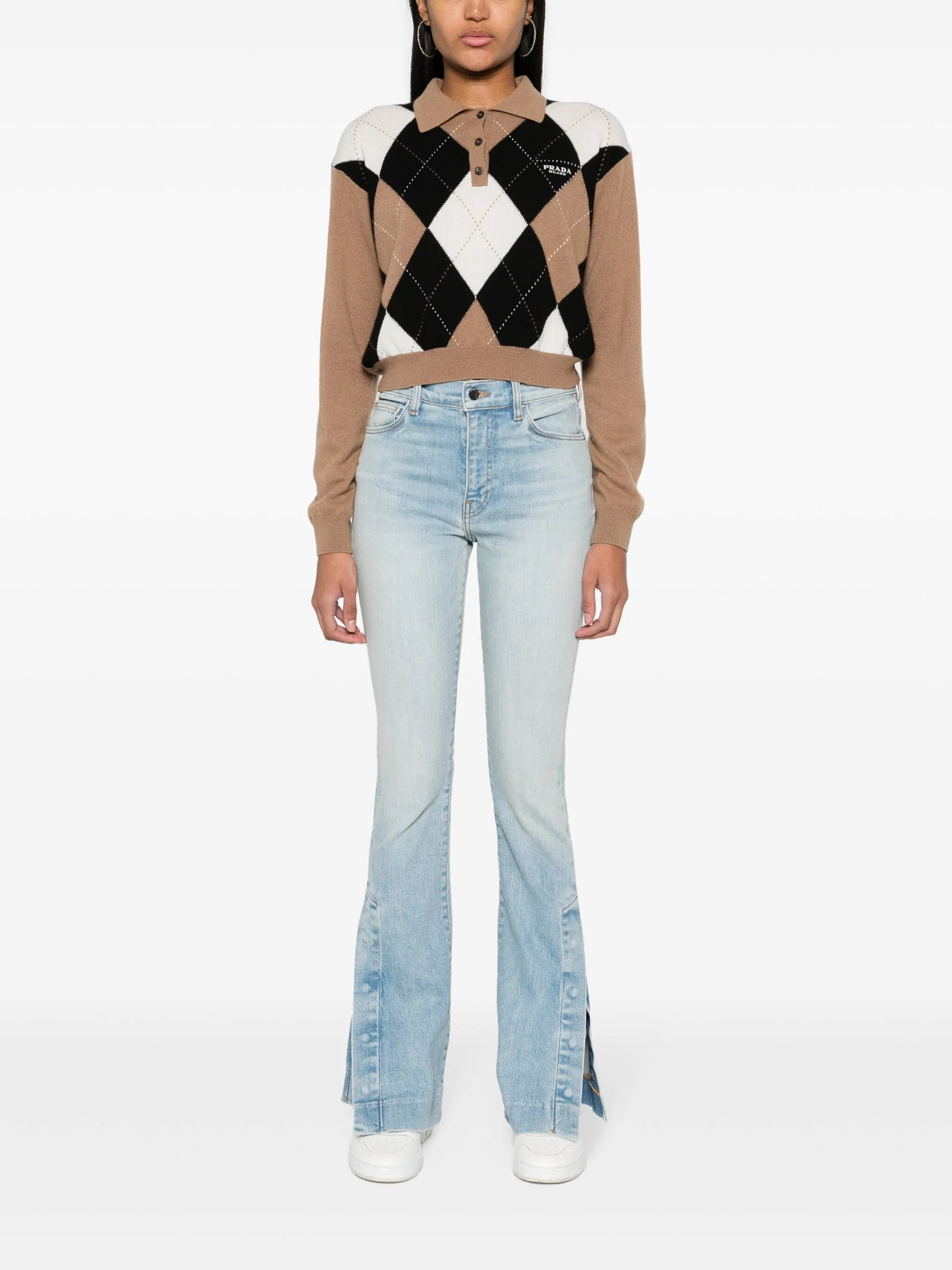 mid-rise bootcut jeans