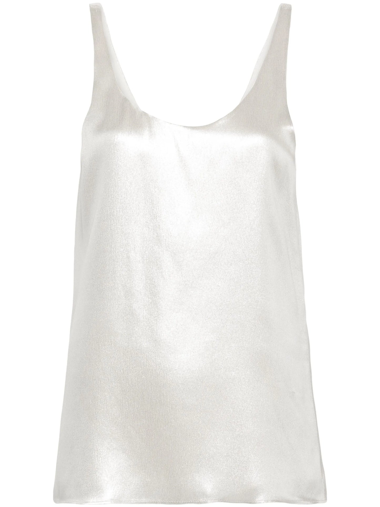 silk-lamé tank top