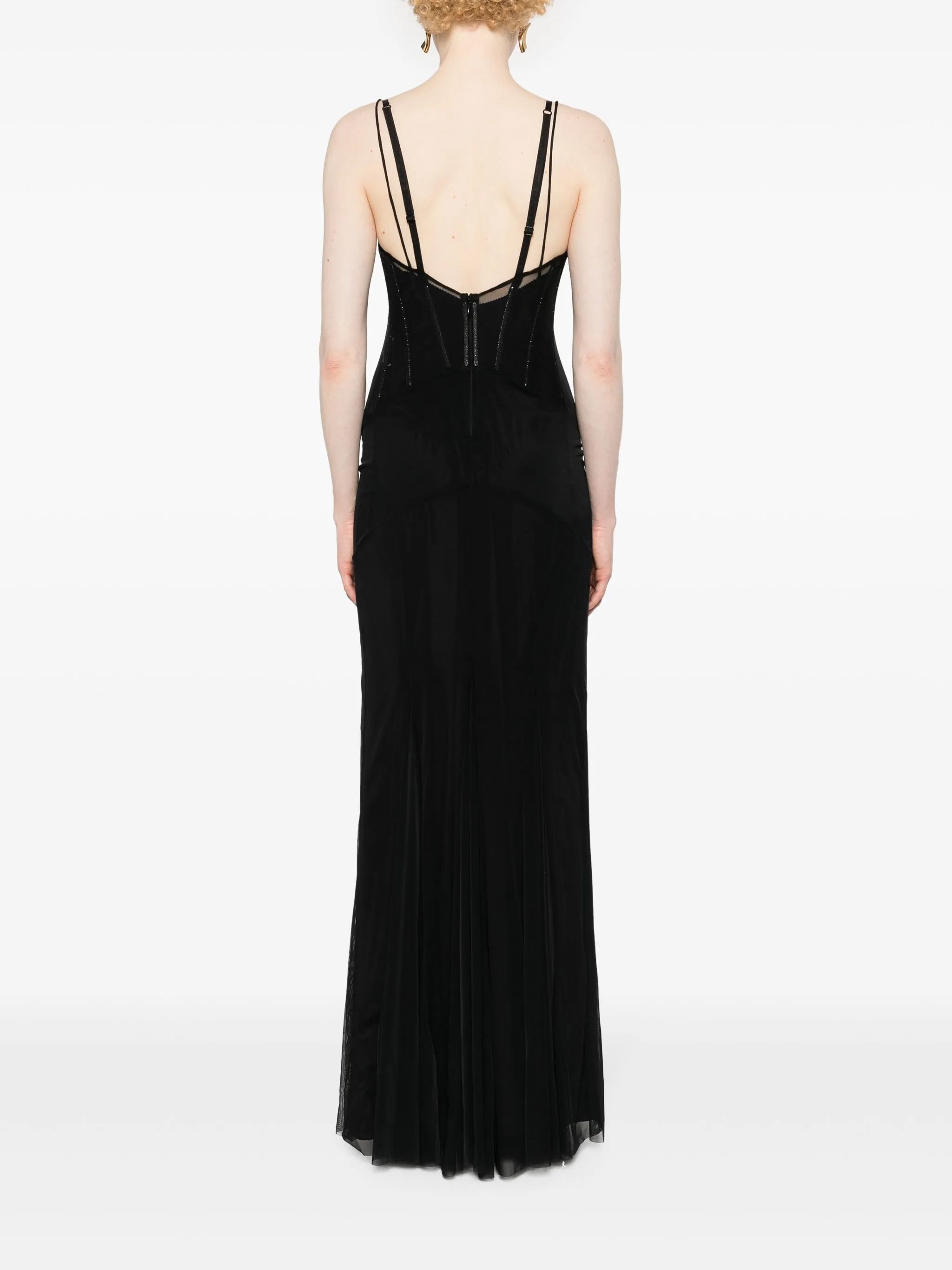 mesh maxi dress