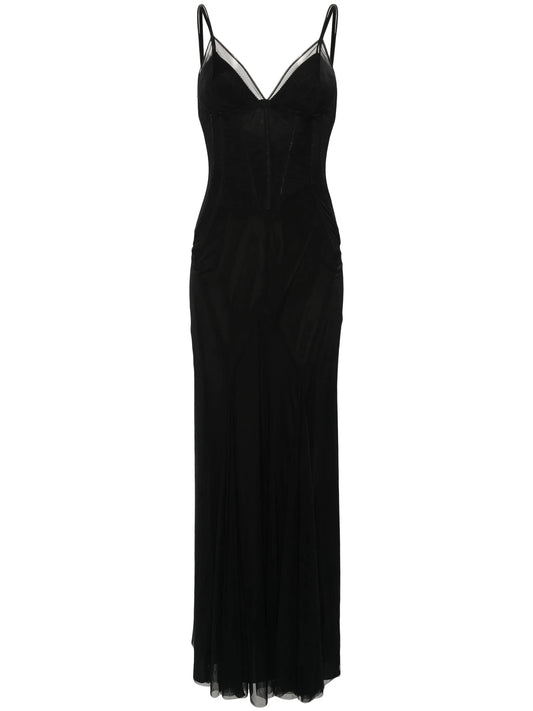 mesh maxi dress