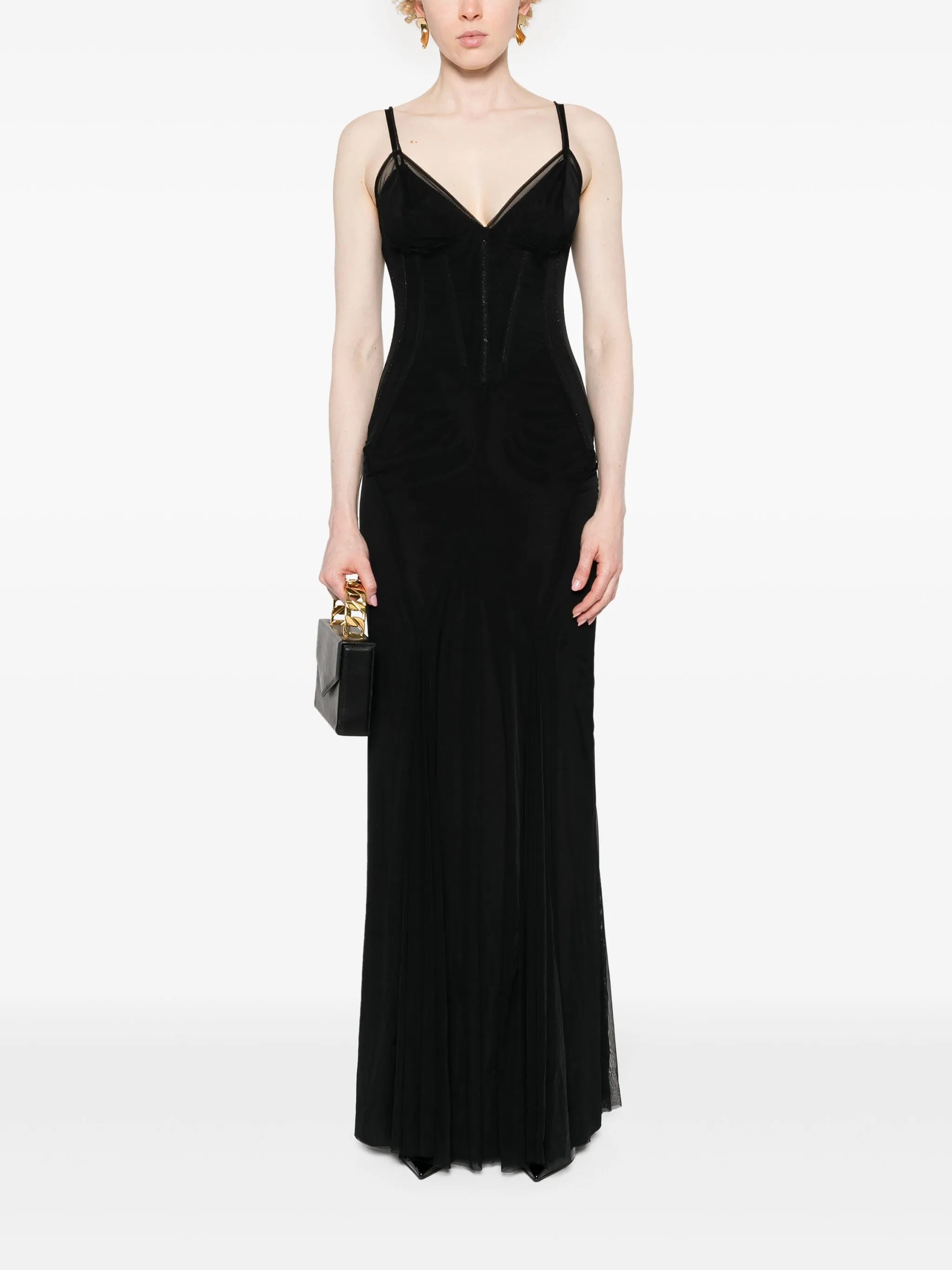 mesh maxi dress