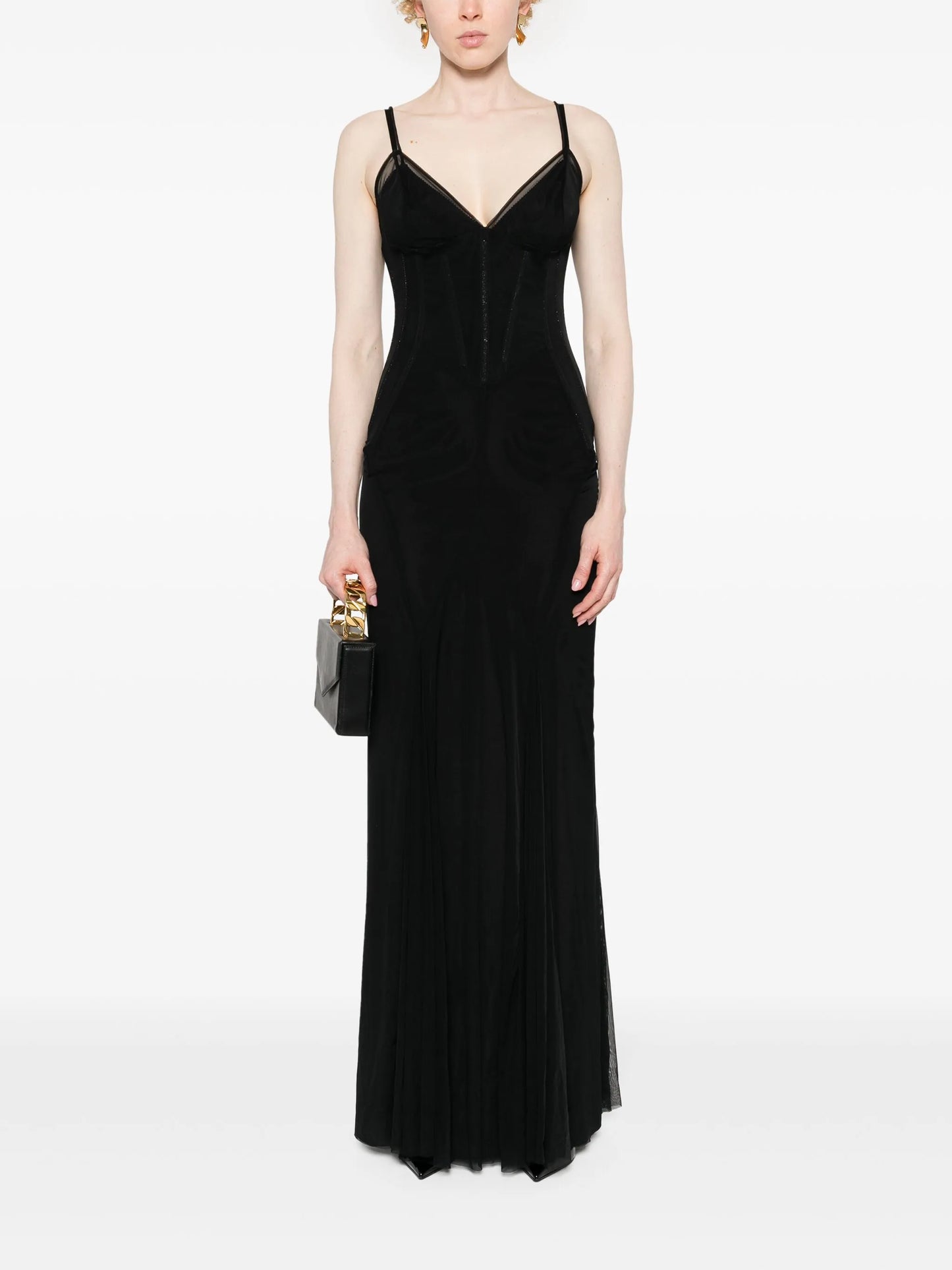 mesh maxi dress