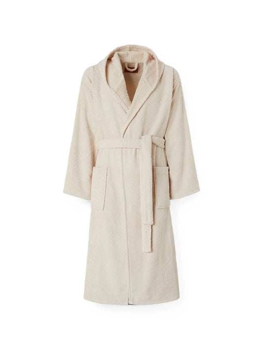 hooded cotton bathrobe