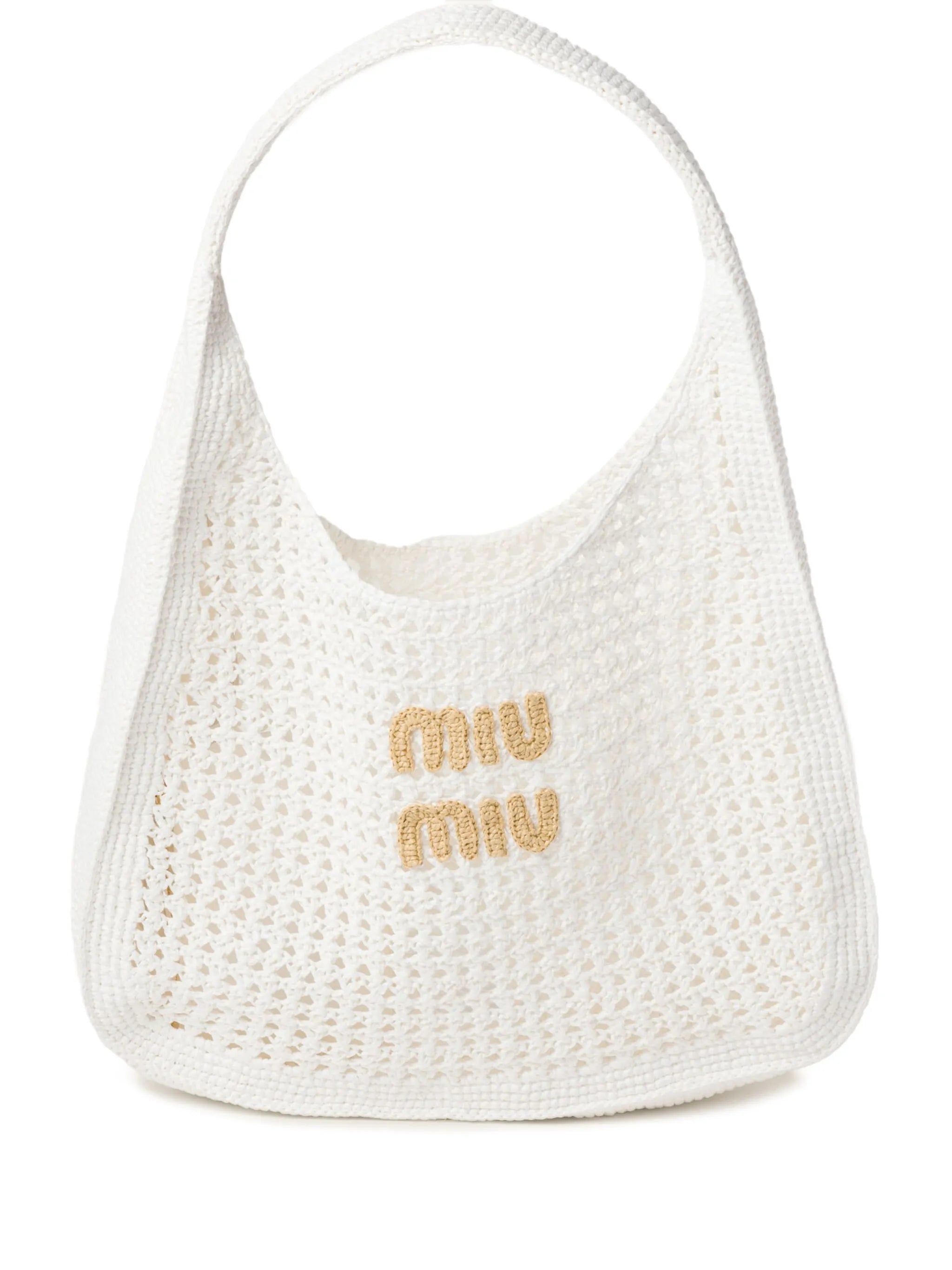 crochet-knit handbag