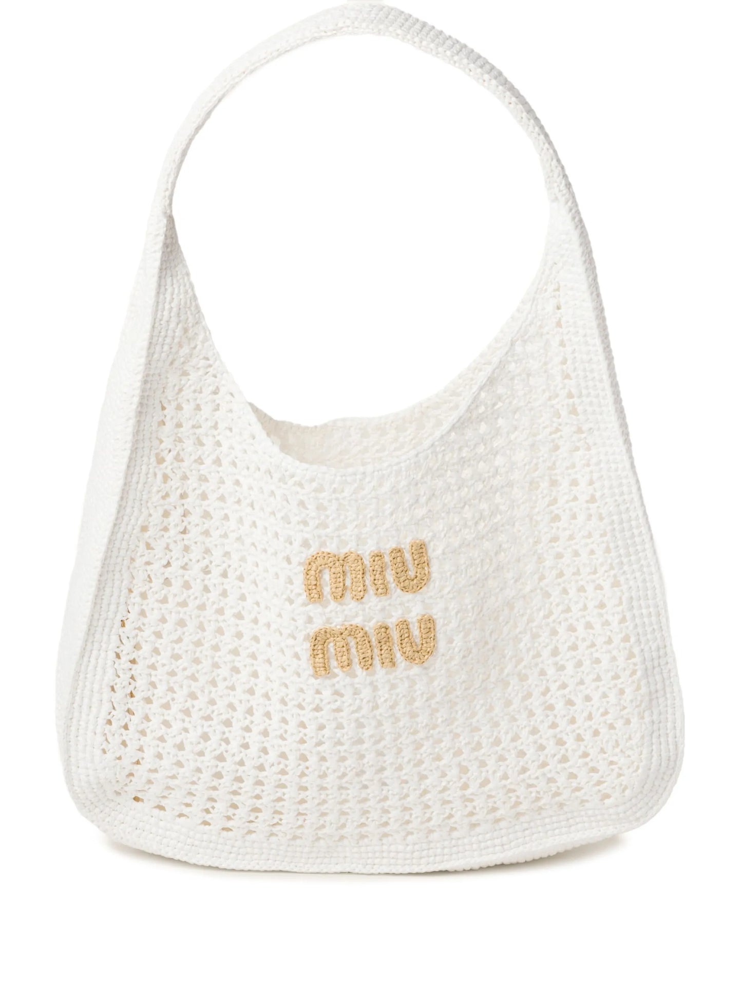 crochet-knit handbag