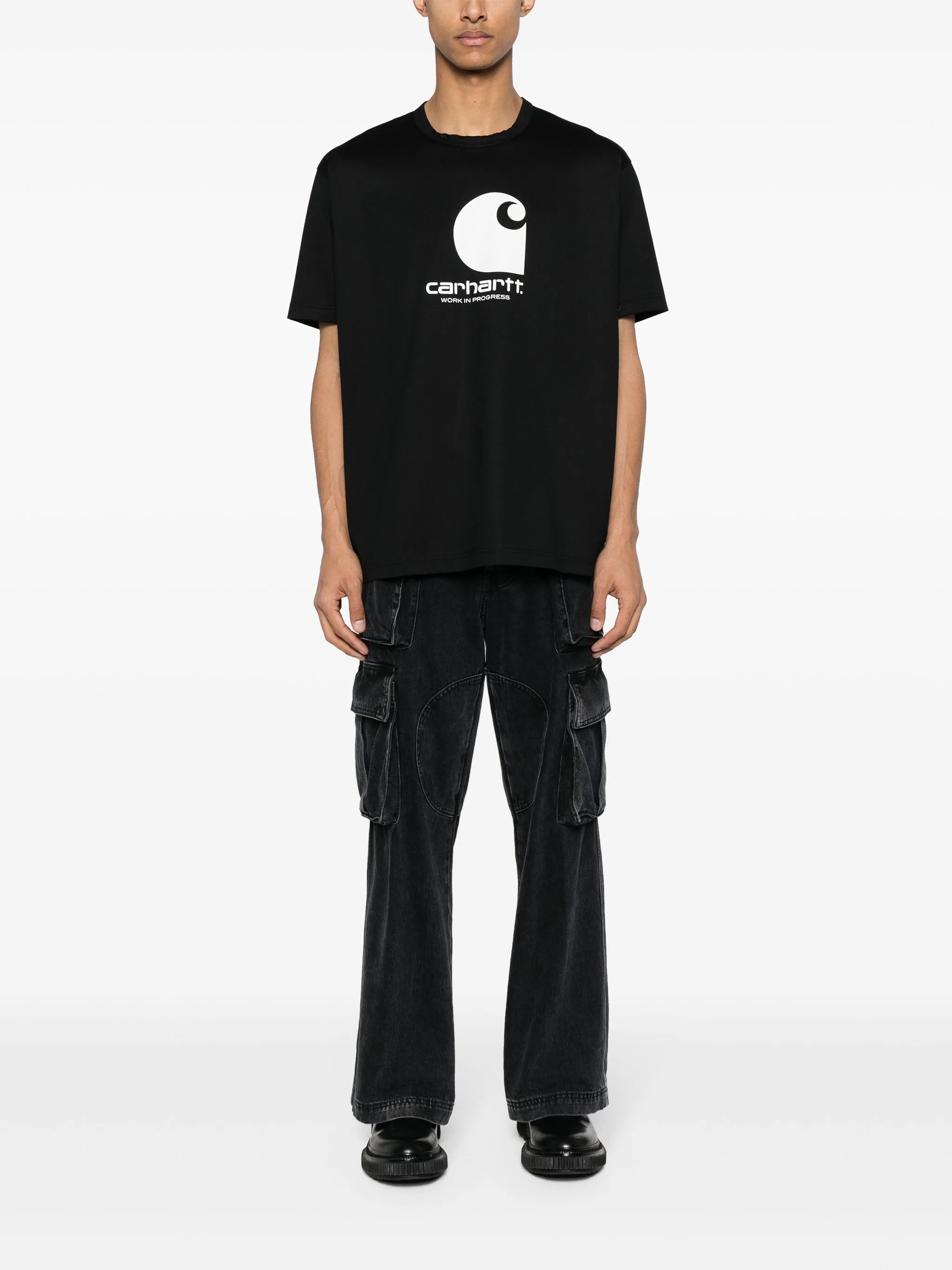 x Carhartt logo-print cotton T-shirt