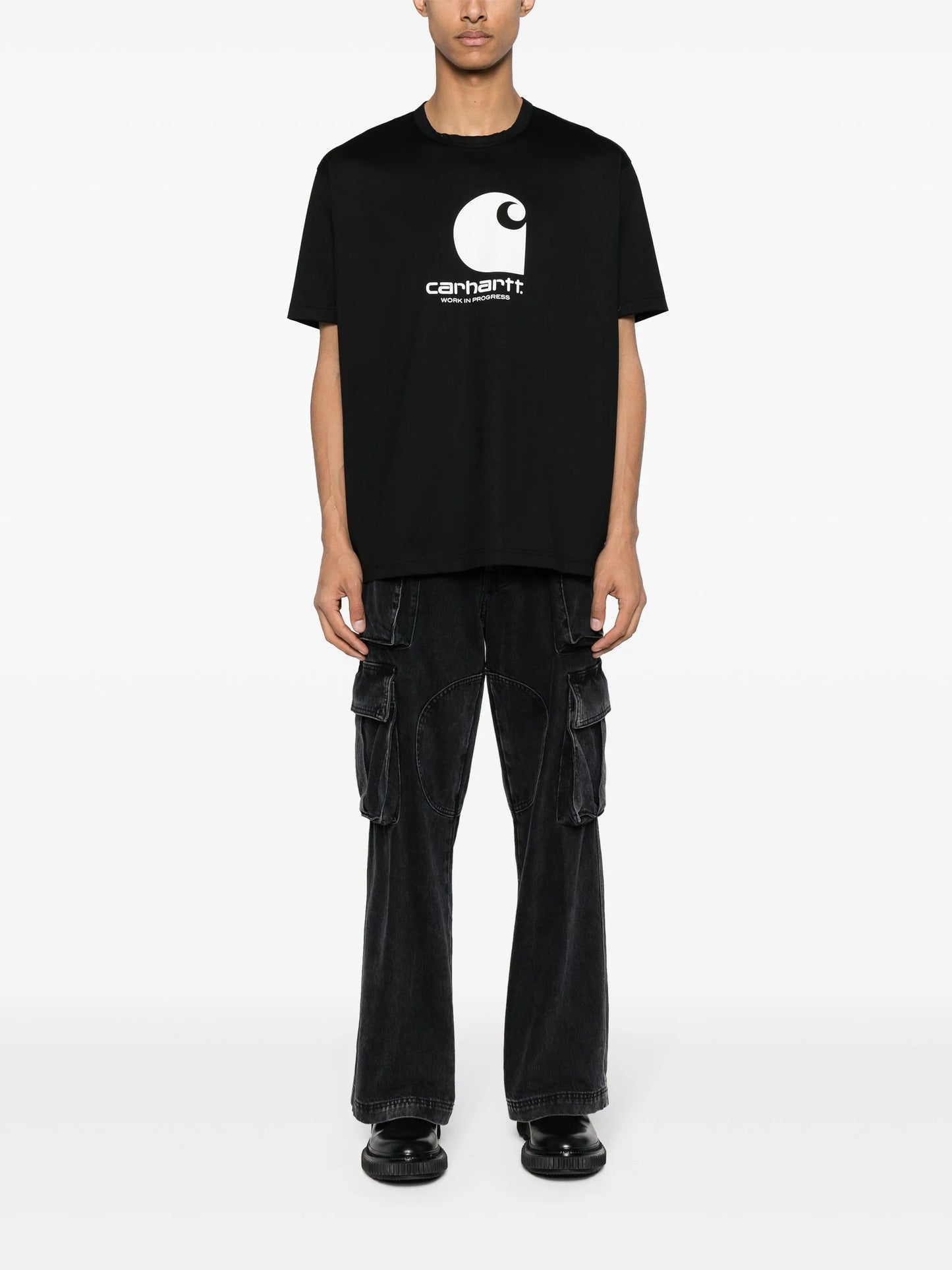 x Carhartt logo-print cotton T-shirt