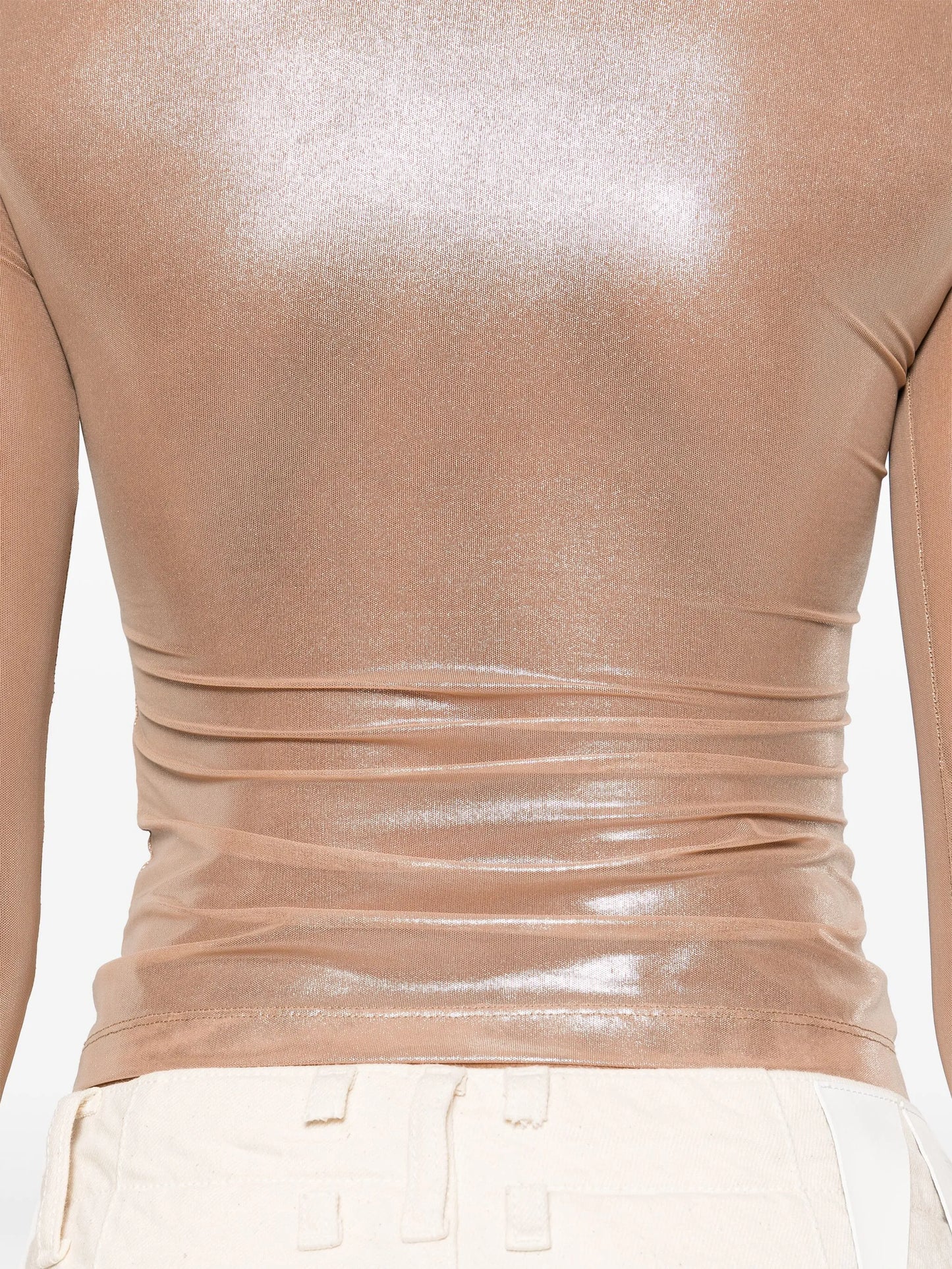 T-Clau-M1 semi-sheer top