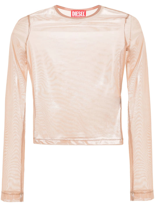 T-Clau-M1 semi-sheer top