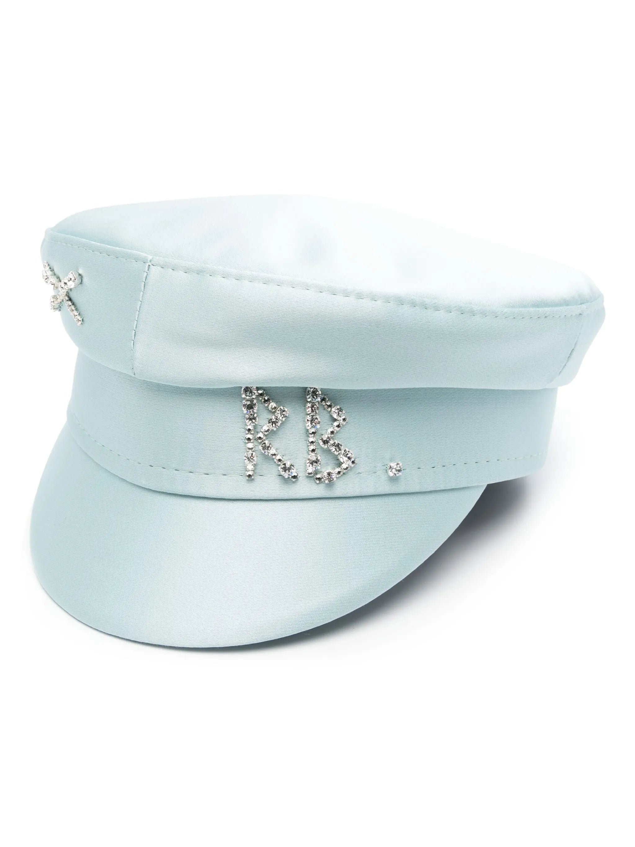 crystal-appliqués satin Breton hat