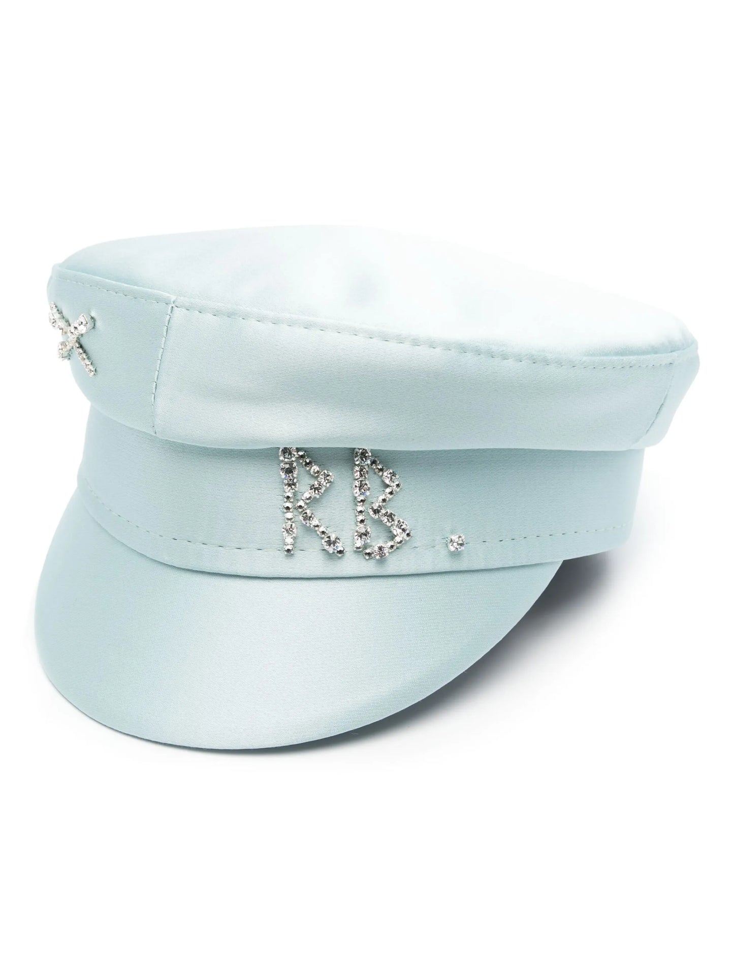 crystal-appliqués satin Breton hat