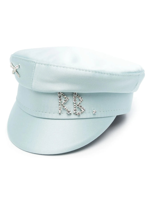 crystal-appliqués satin Breton hat