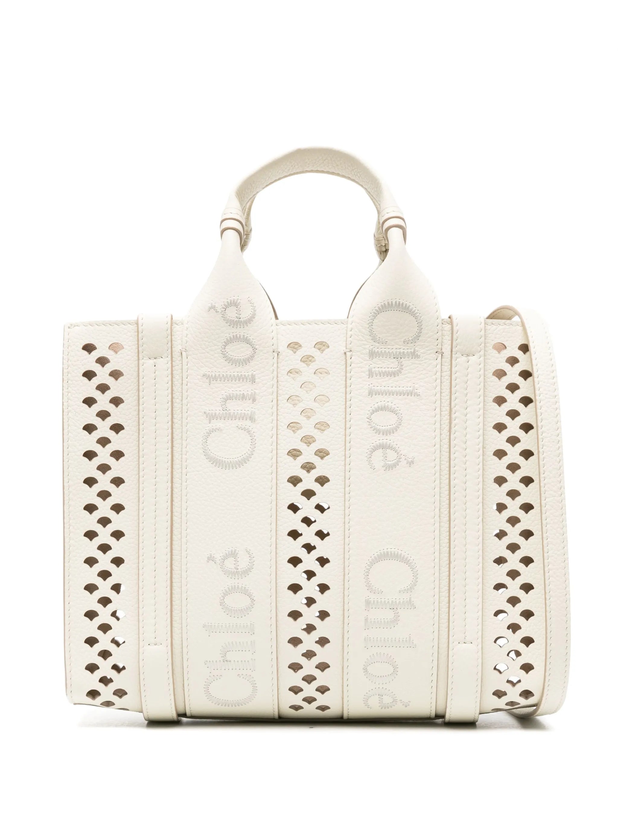 small Woody leather tote bag