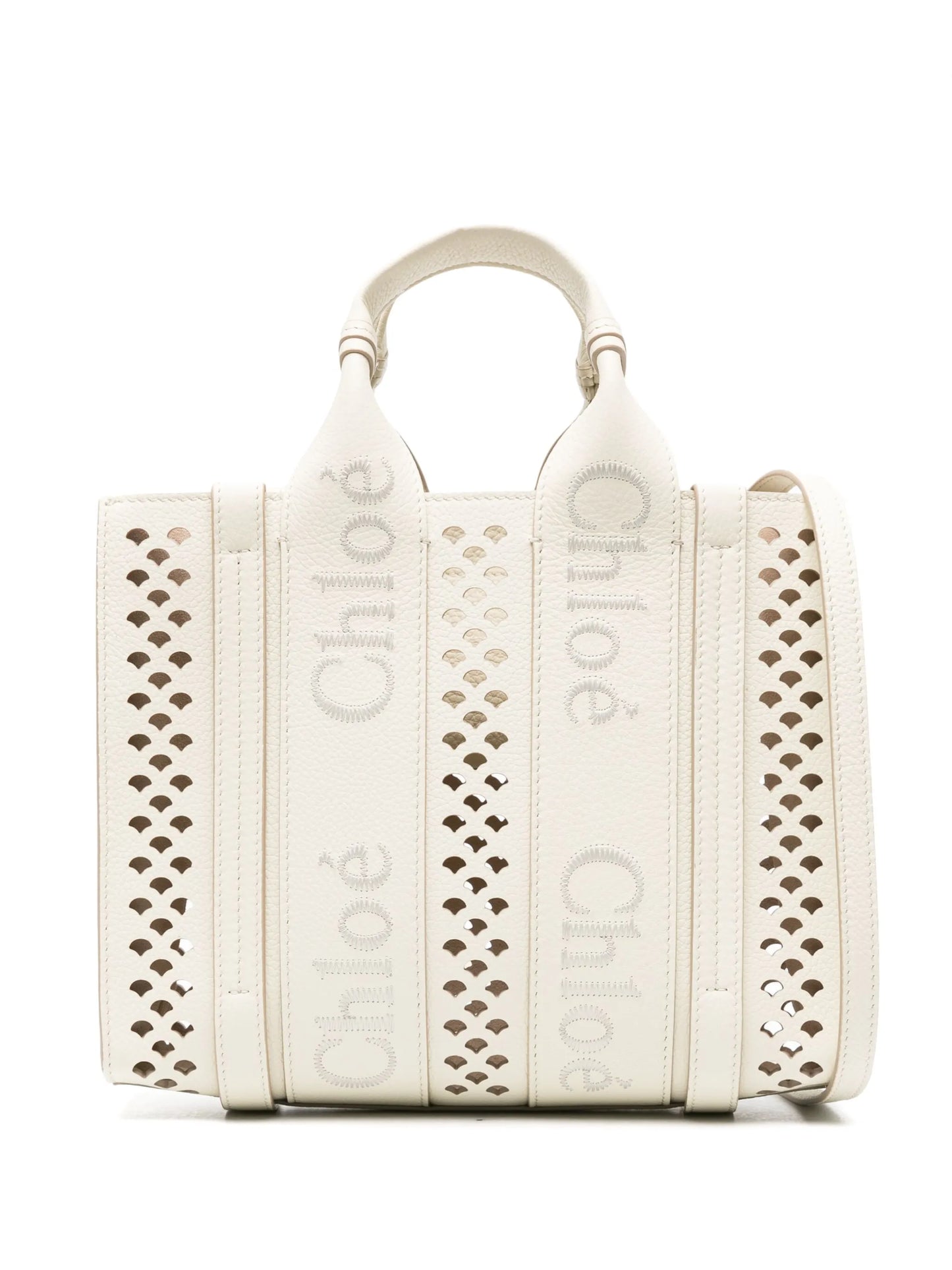 small Woody leather tote bag