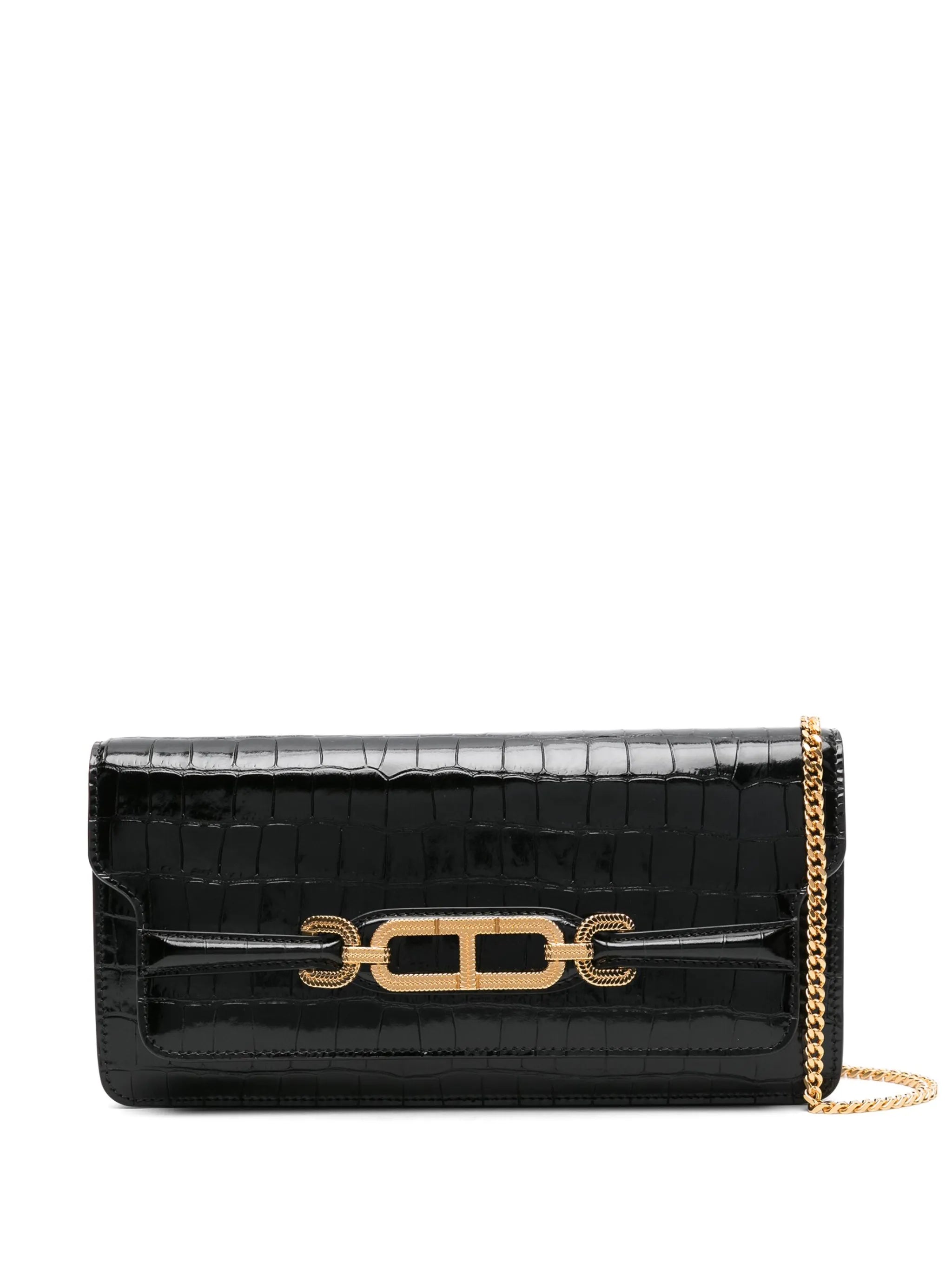 Whitney crocodile-embossed shoulder bag