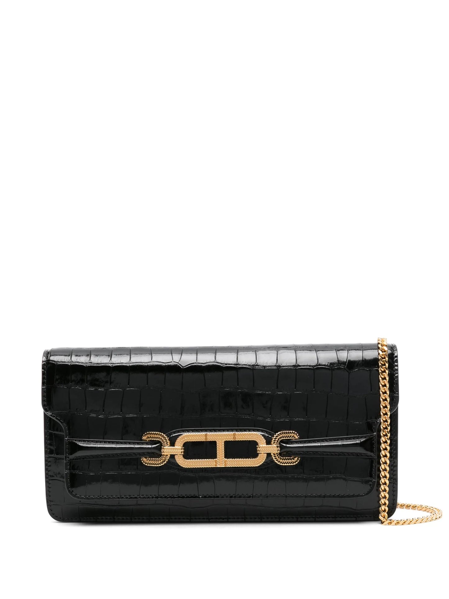 Whitney crocodile-embossed shoulder bag