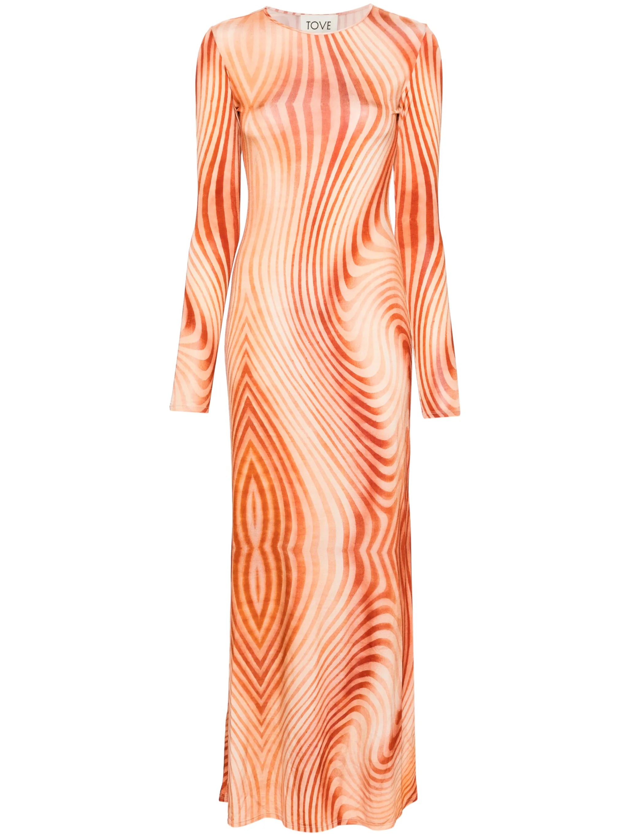Malloree swirl-print maxi dress