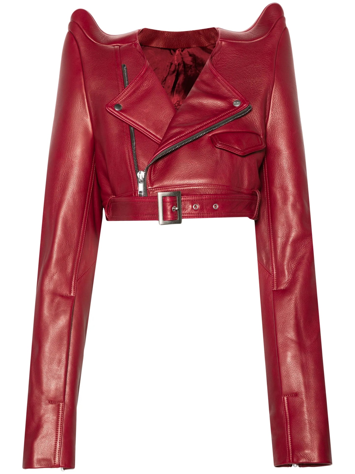 Tec cropped biker jacket
