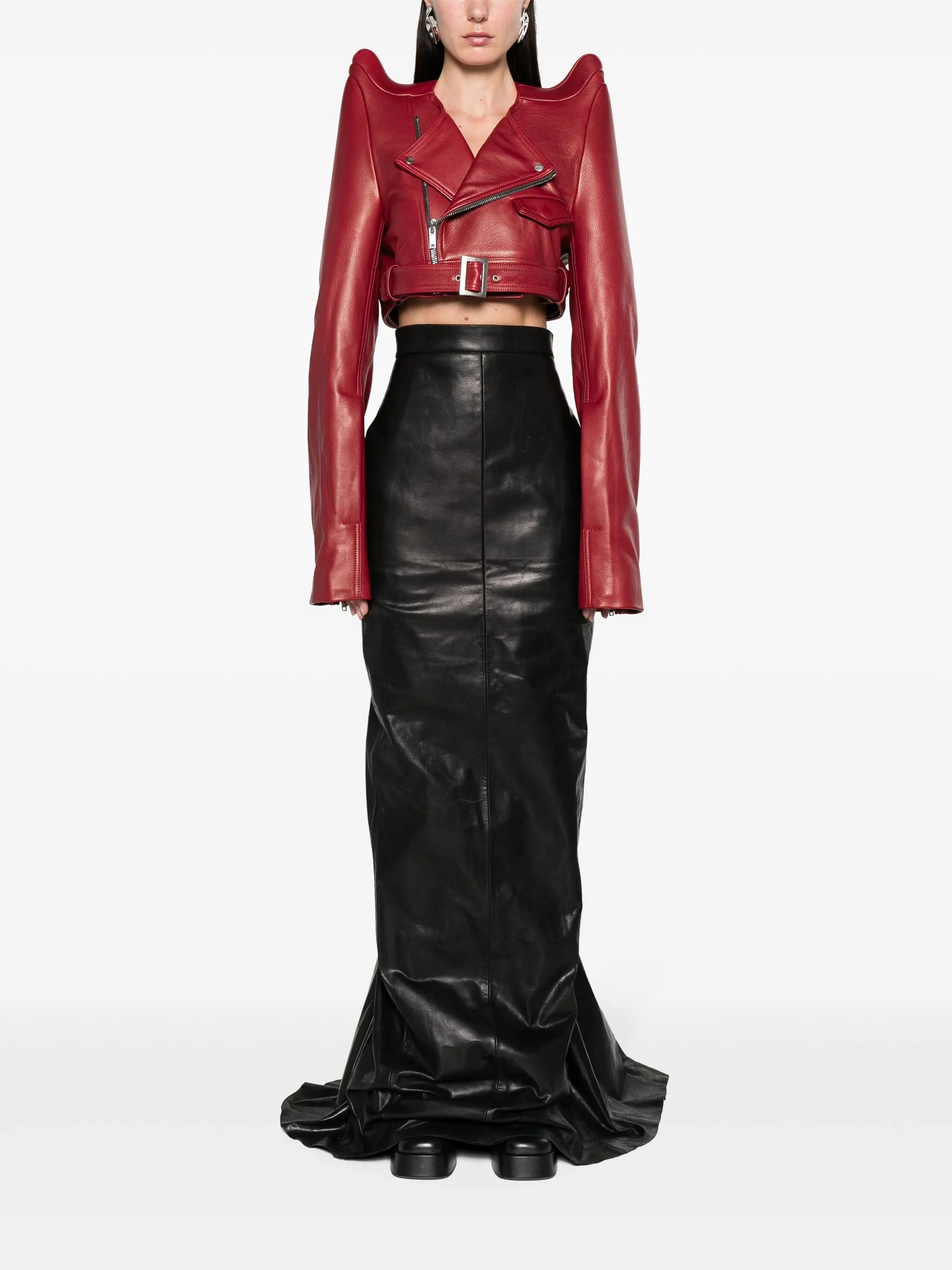 Tec cropped biker jacket