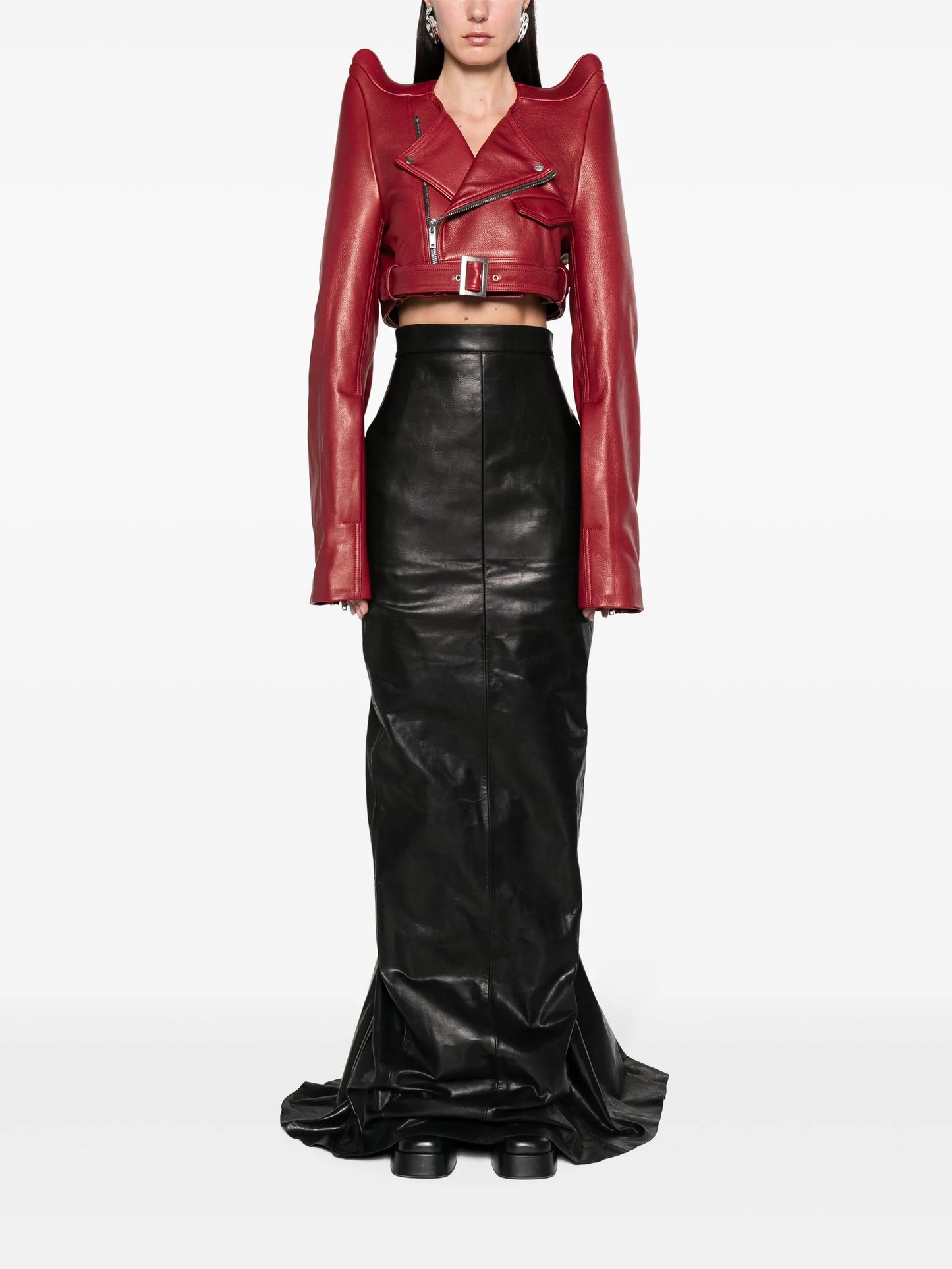 Tec cropped biker jacket