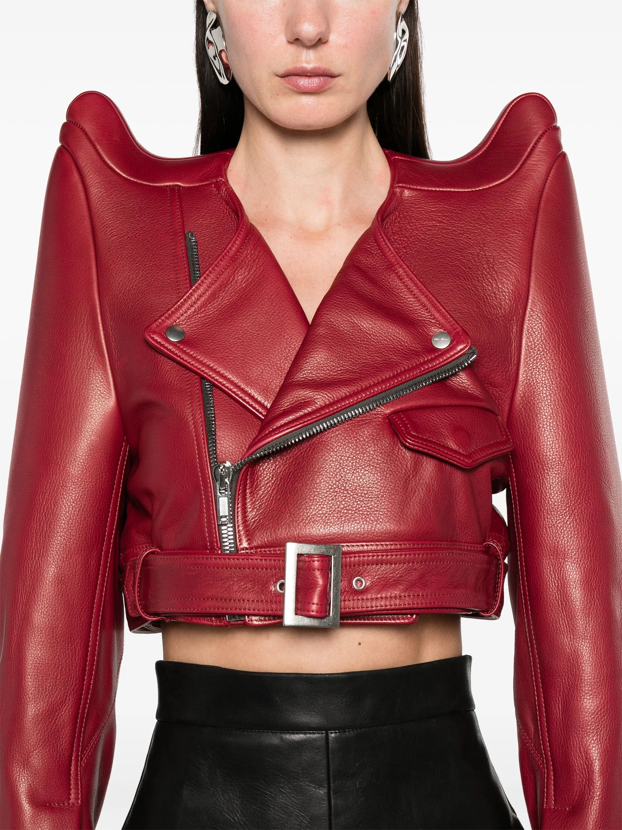Tec cropped biker jacket